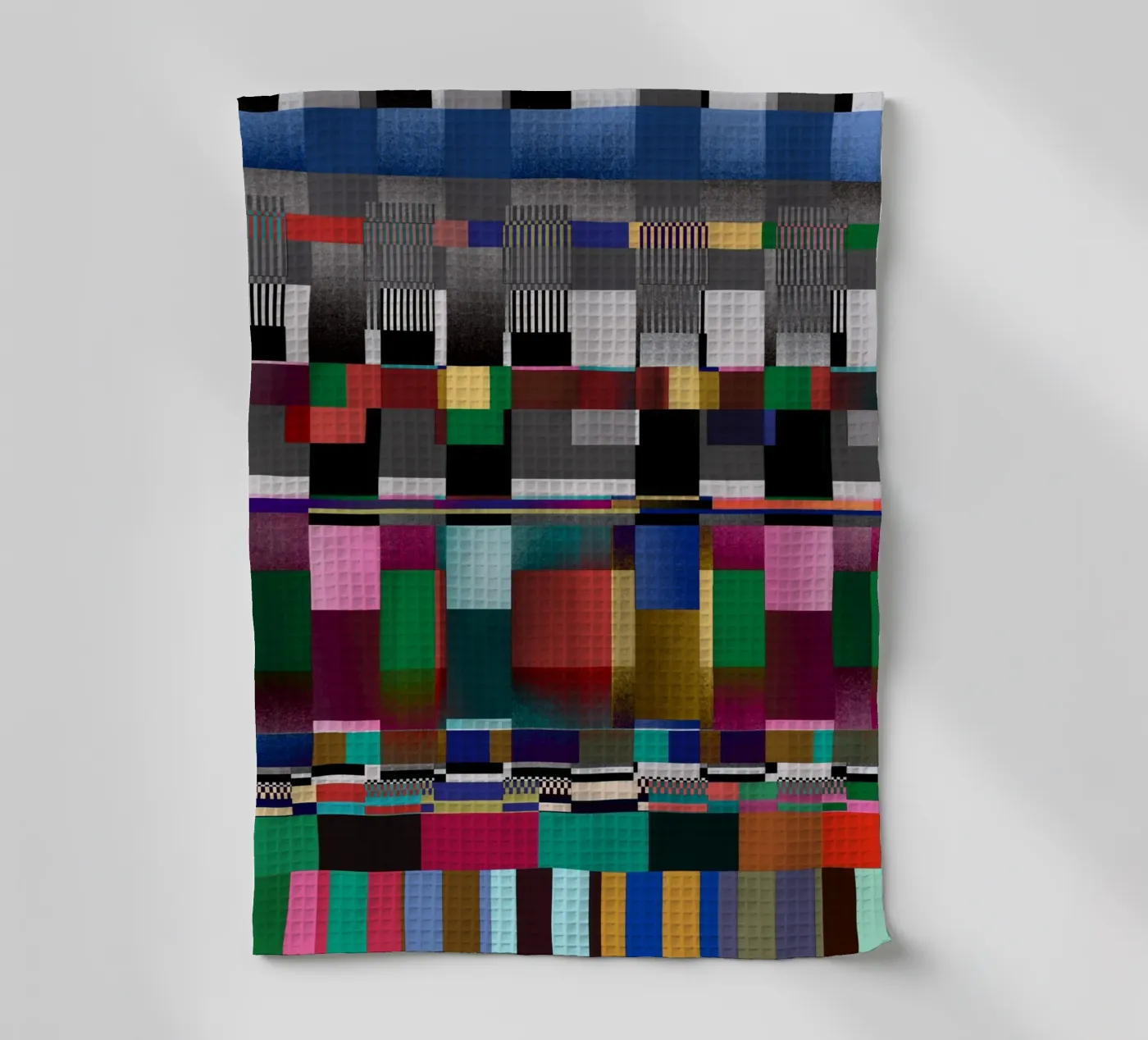 Glitches pattern 09 tea towel by Little Dean