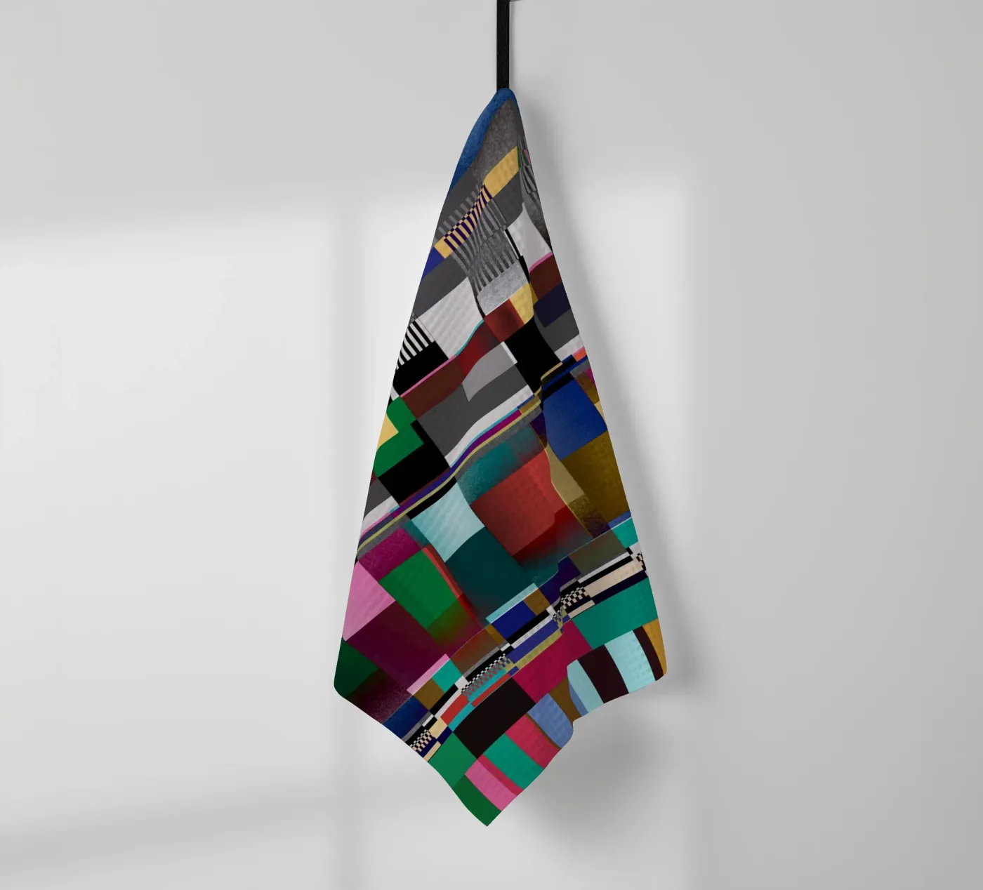 Glitches pattern 09 tea towel by Little Dean