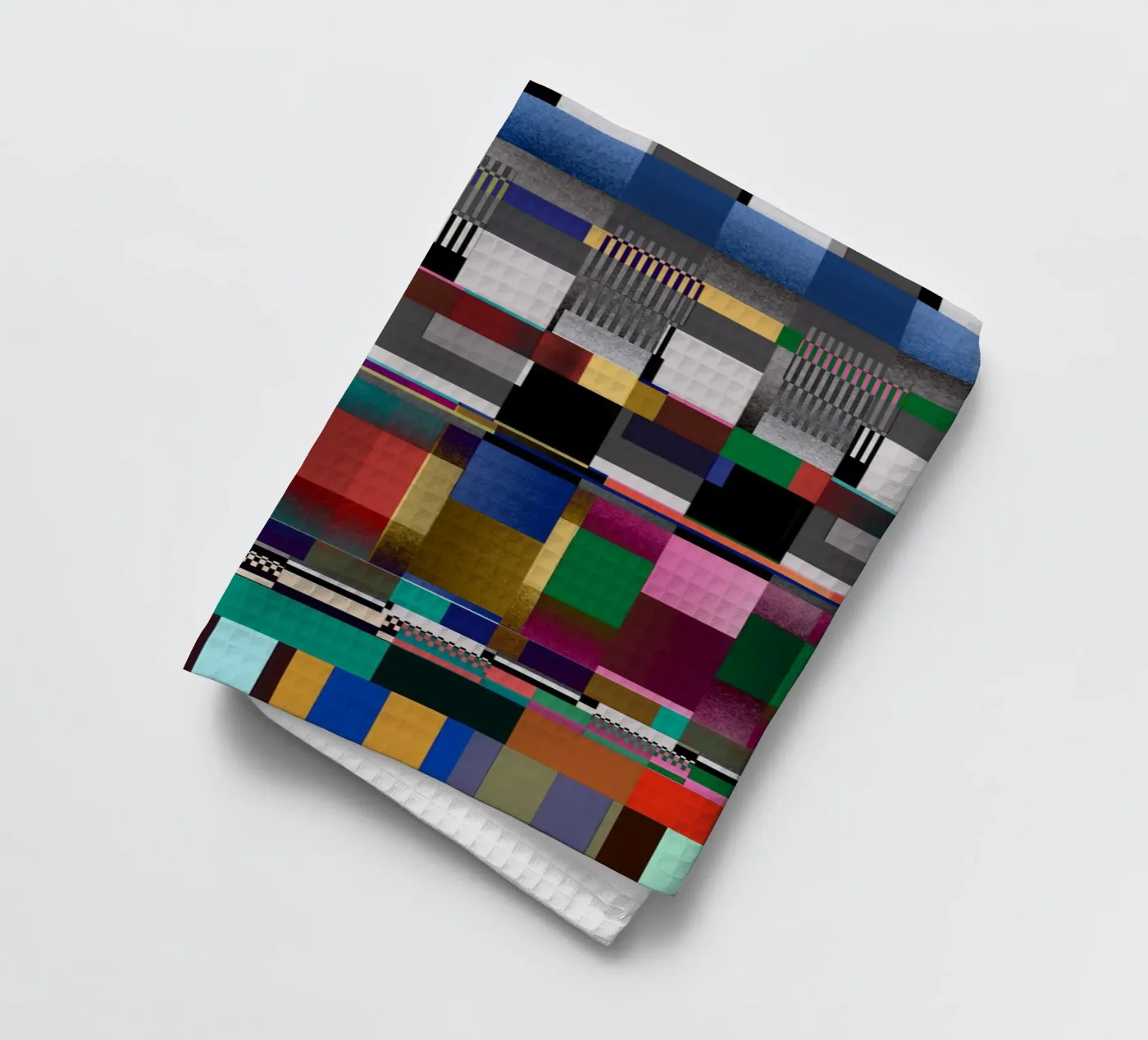 Glitches pattern 09 tea towel by Little Dean