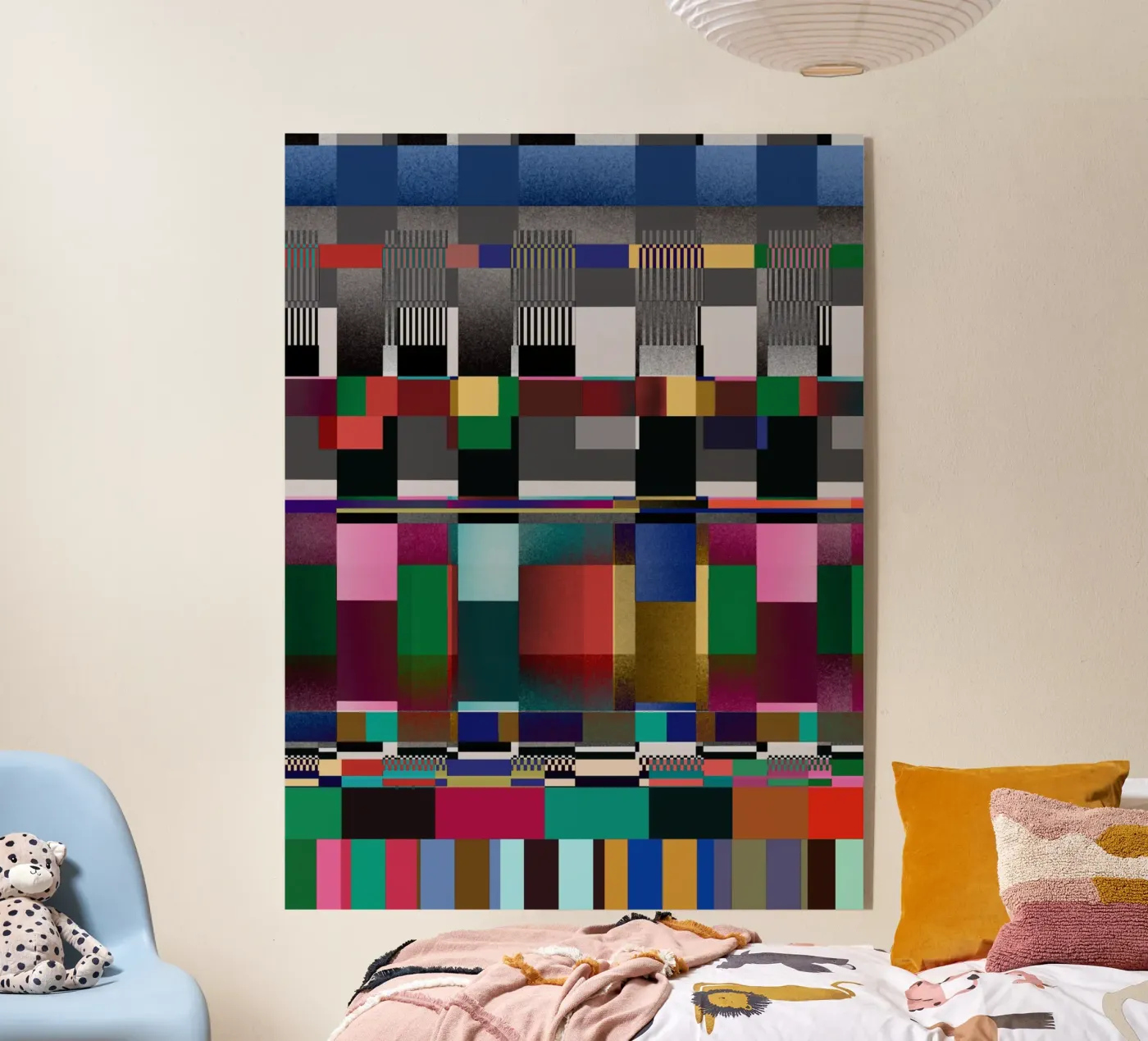 Glitches pattern 09 acrylic glass by Little Dean