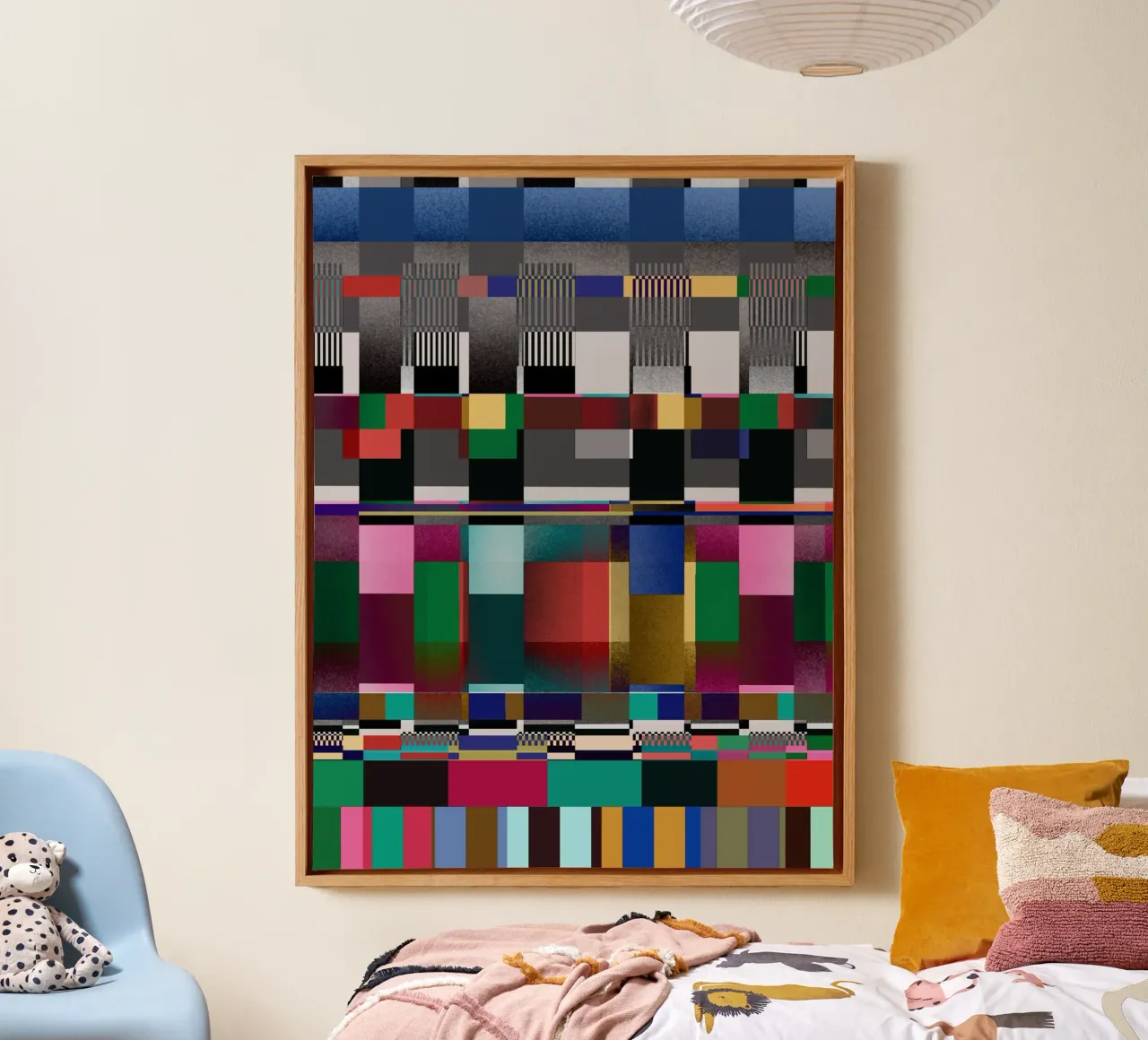 Glitches pattern 09 canvas by Little Dean