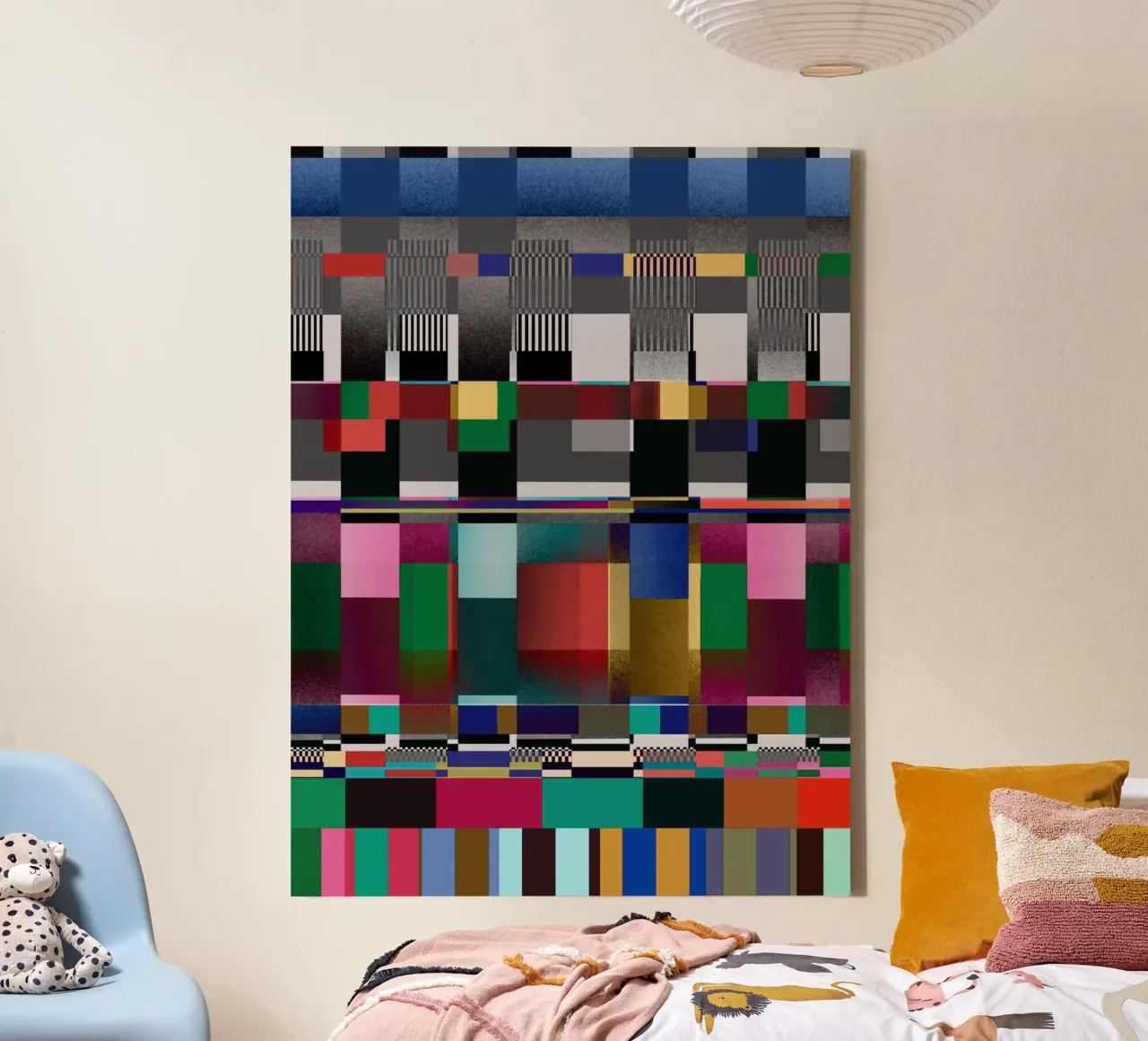 Glitches pattern 09 canvas by Little Dean