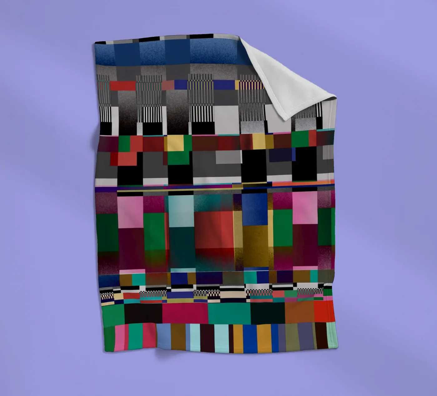 Glitches pattern 09 fleecedeken van Little Dean