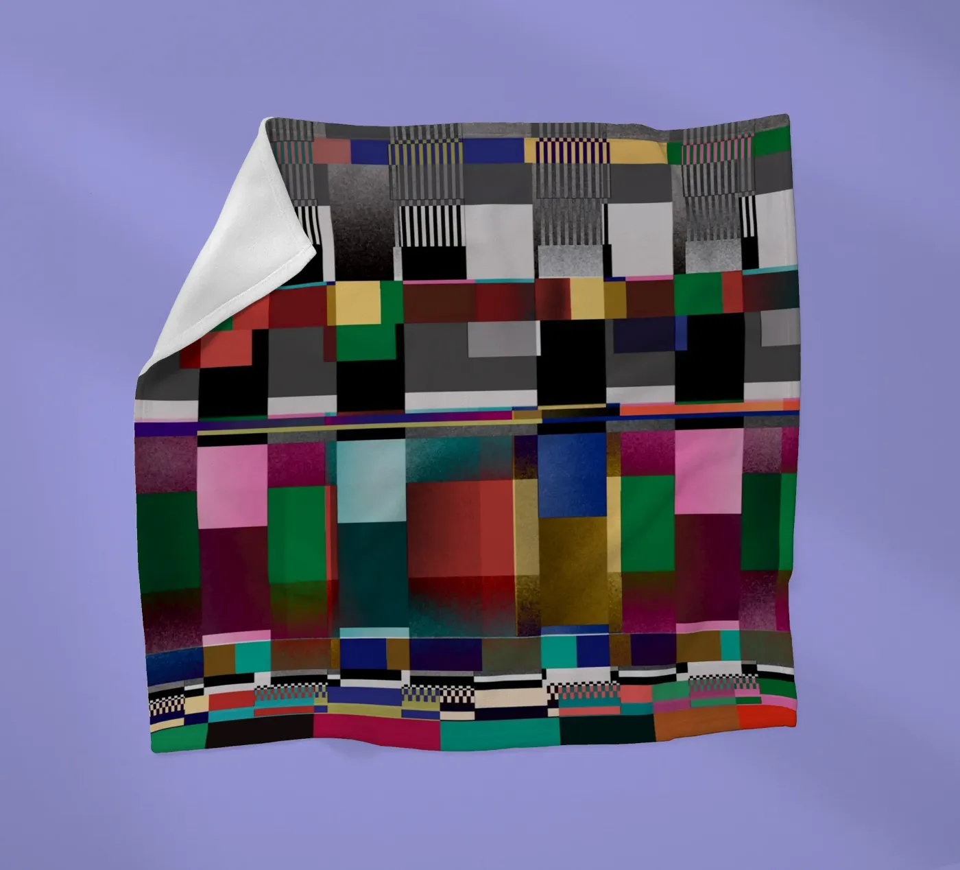 Glitches pattern 09 fleecedeken van Little Dean