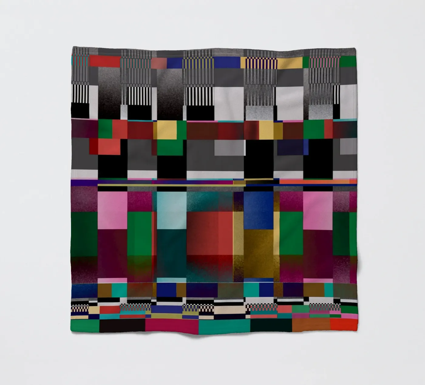Glitches pattern 09 fleecedeken van Little Dean