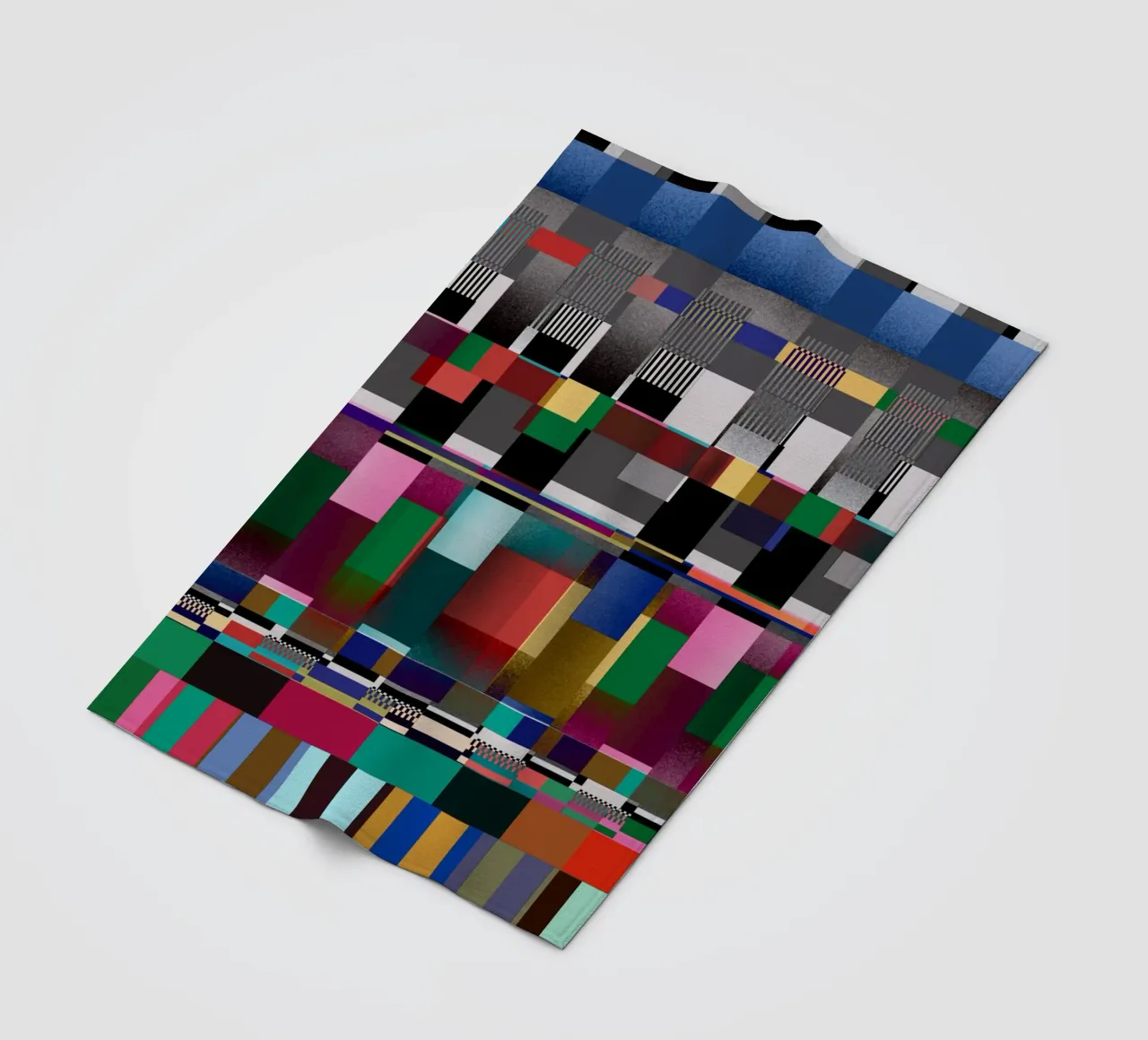 Glitches pattern 09 fleece blanket by Little Dean