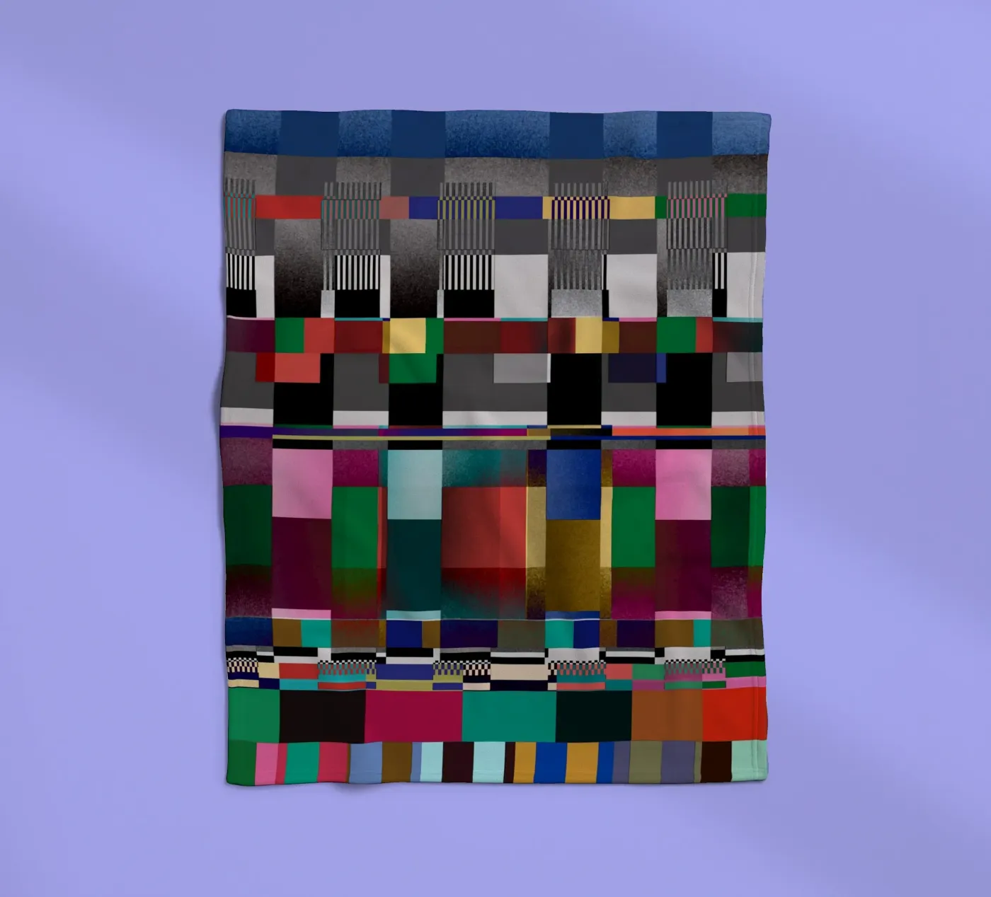 Glitches pattern 09 fleecedeken van Little Dean
