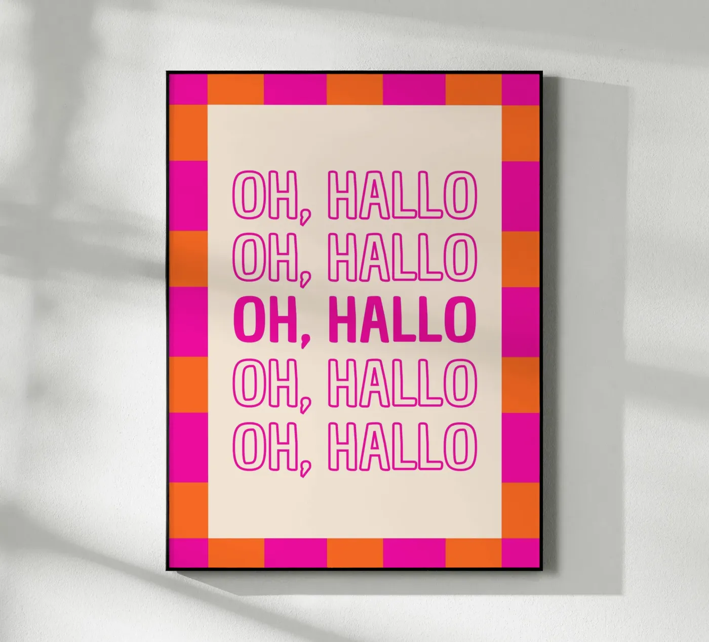 Oh, Hallo Acryl-Glas von DigiWunderwerk