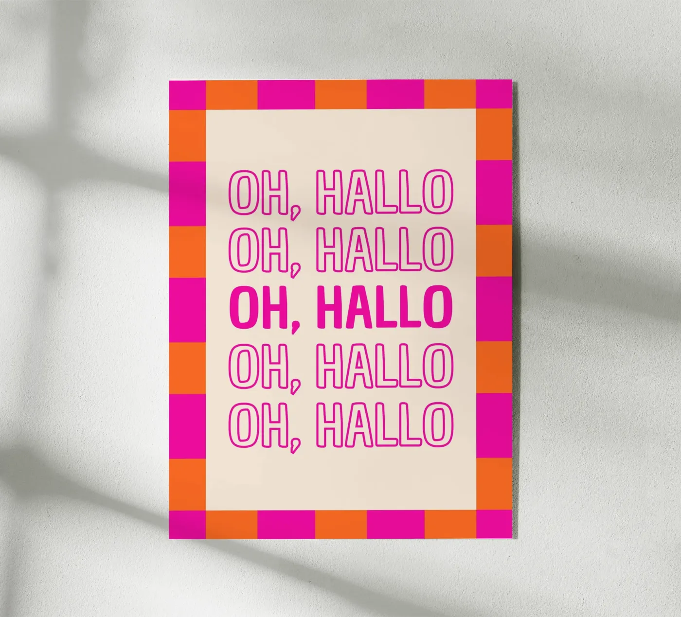 Oh, Hallo Acryl-Glas von DigiWunderwerk
