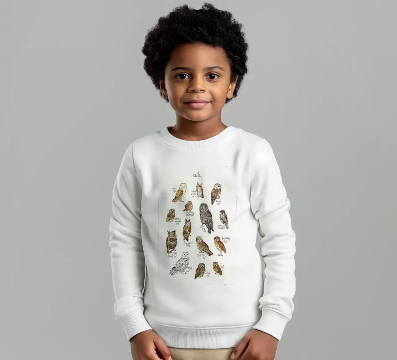 alcuni tipi di gufi amy hamilton felpa bambino da kbm store
