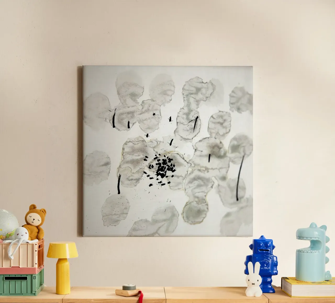Joan MIRO Litho Beperkte EDITIE Uienvel Papier 1963 canvas met Baklijst van phillipp veisenberg