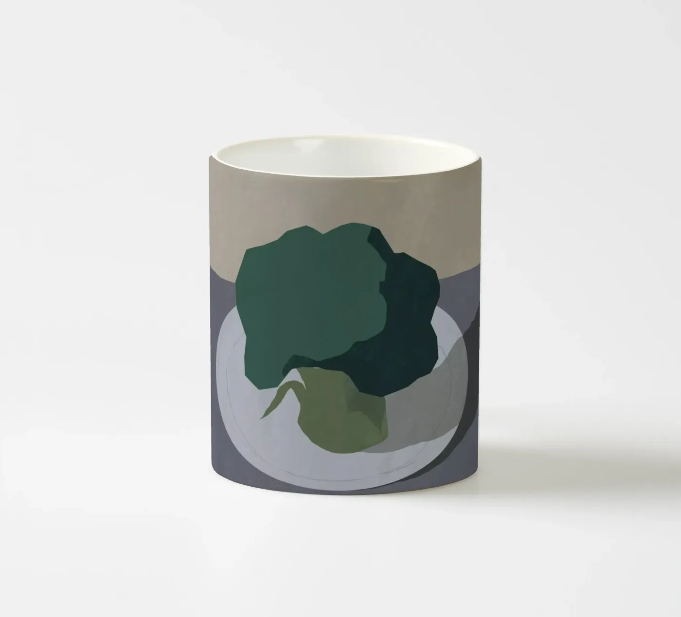 Broccoli ceramic mug by Little Dean
