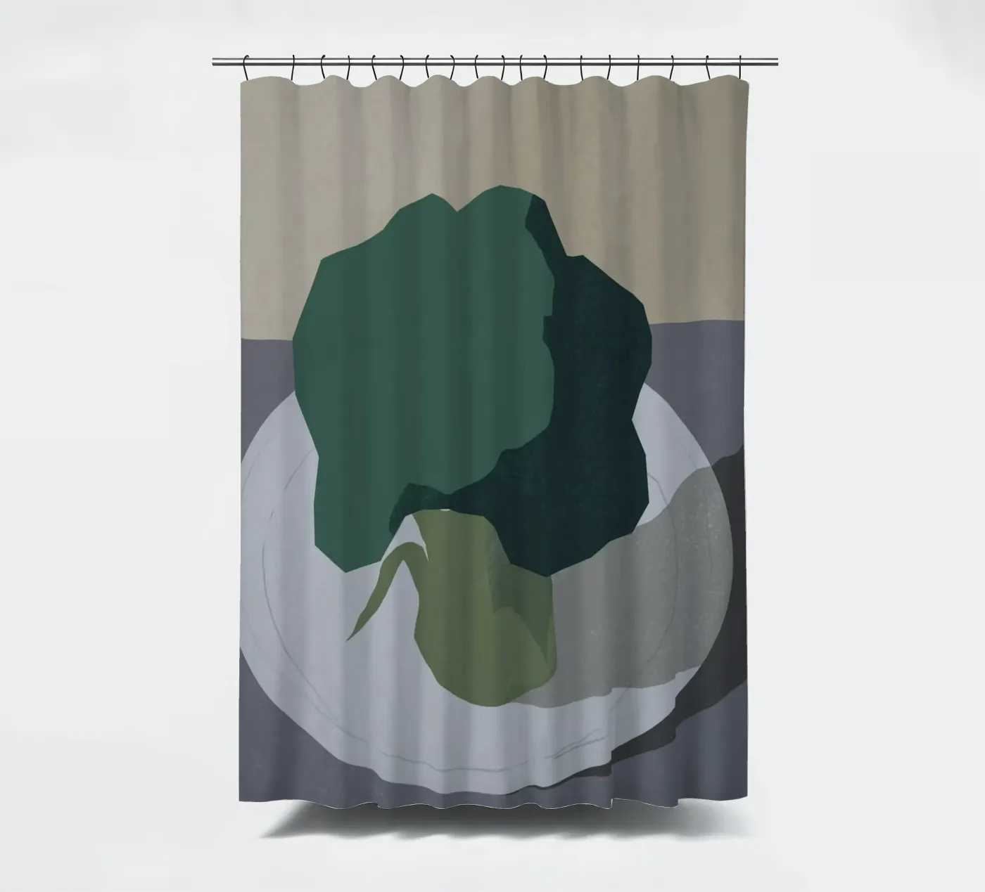 Brokkoli Duschvorhang von Little Dean