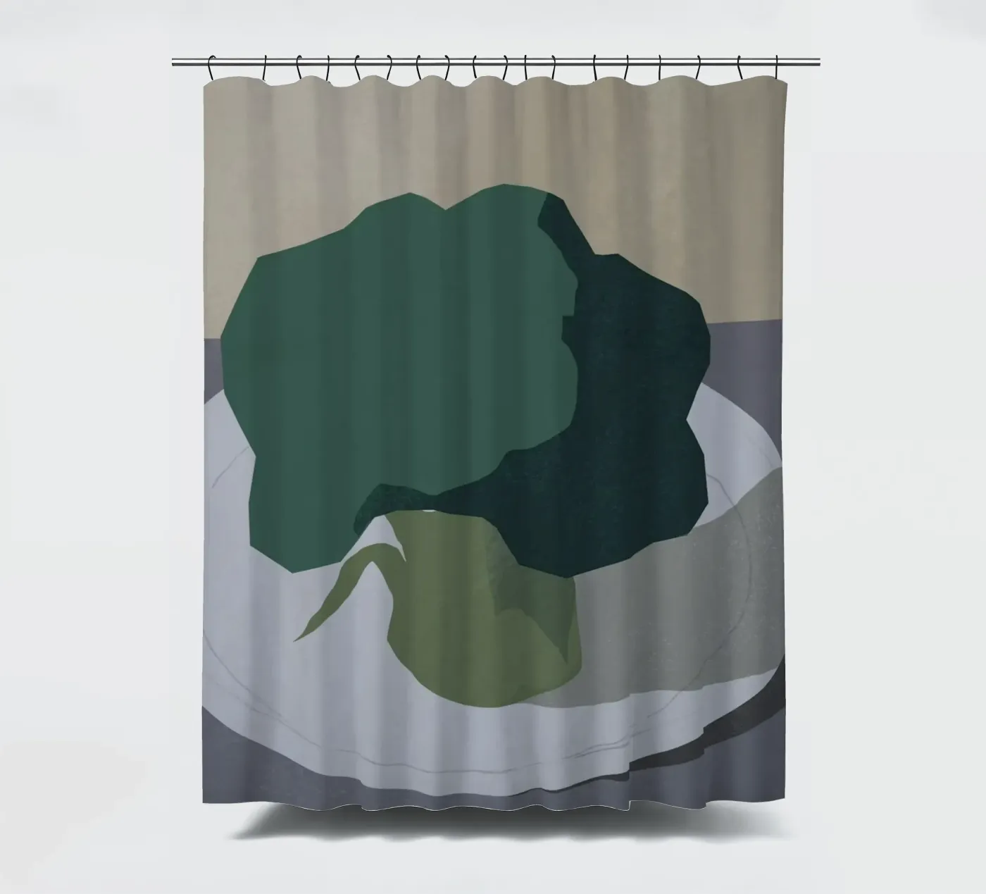 Brokkoli Duschvorhang von Little Dean