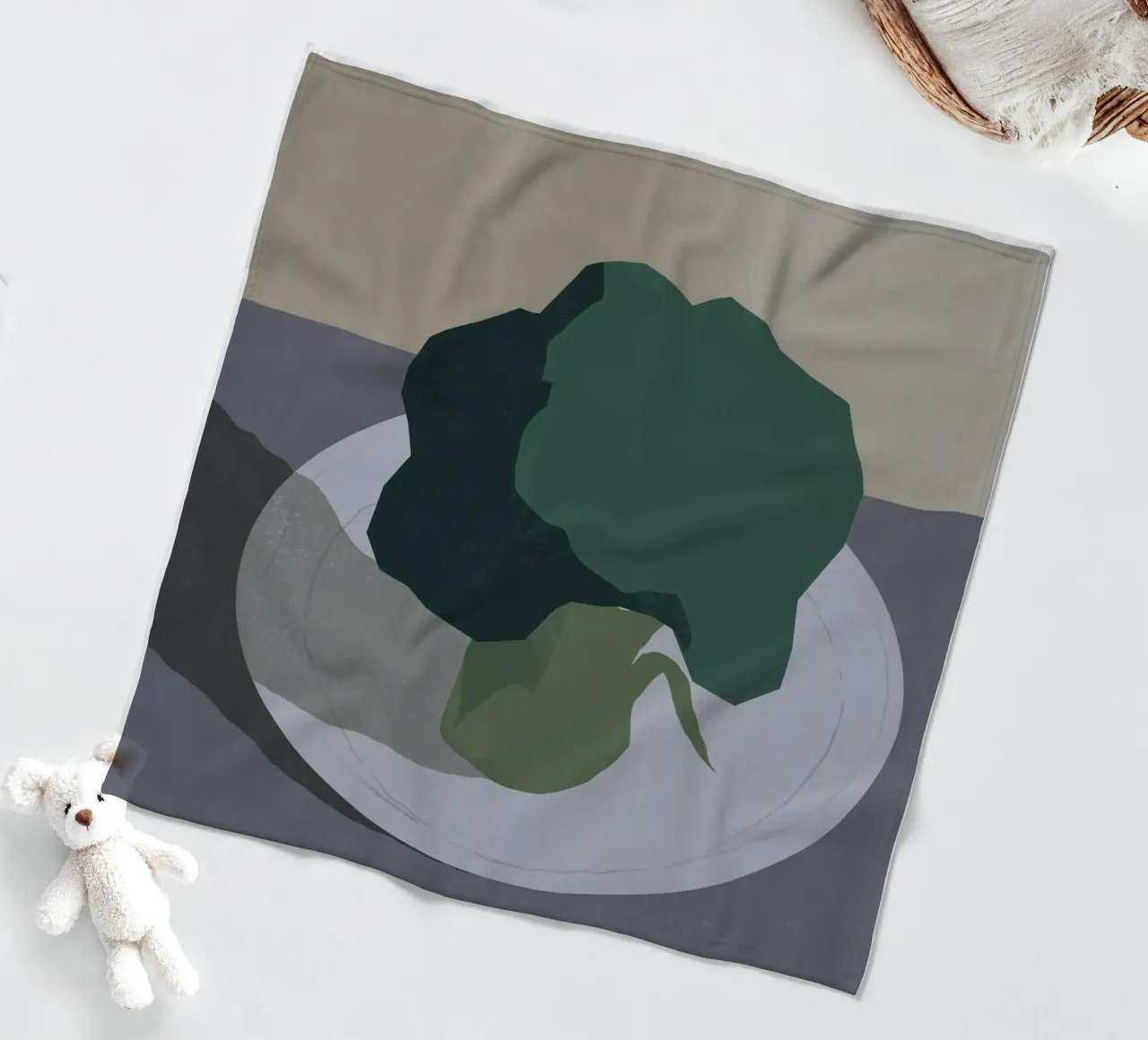 Broccoli fleecedeken van Little Dean