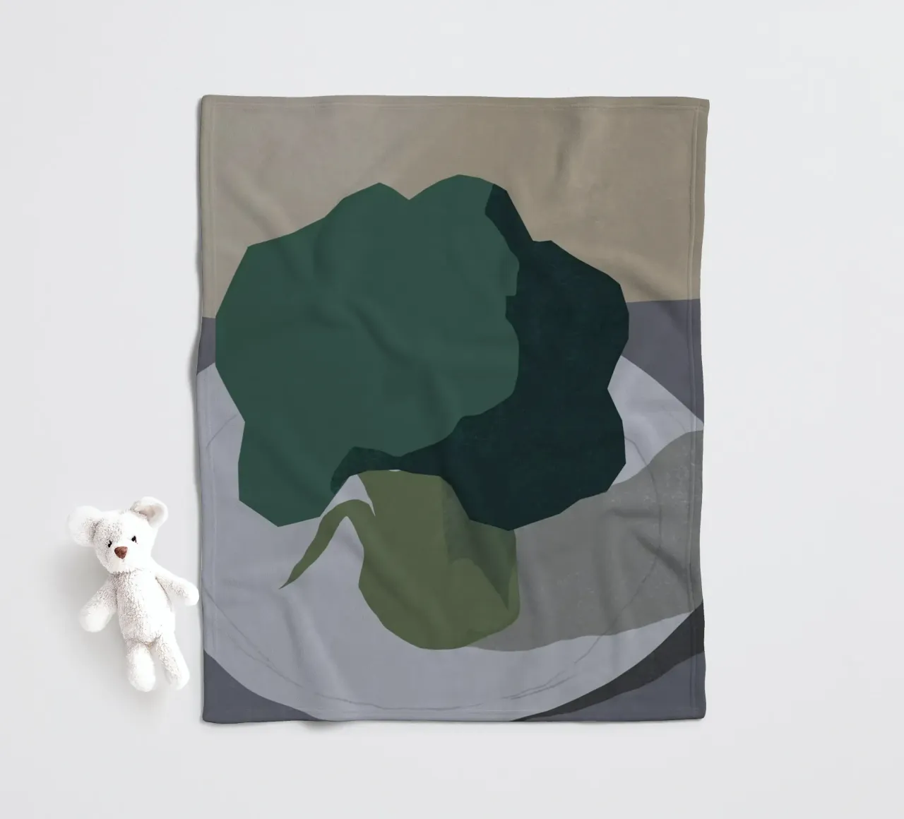 Broccoli fleecedeken van Little Dean