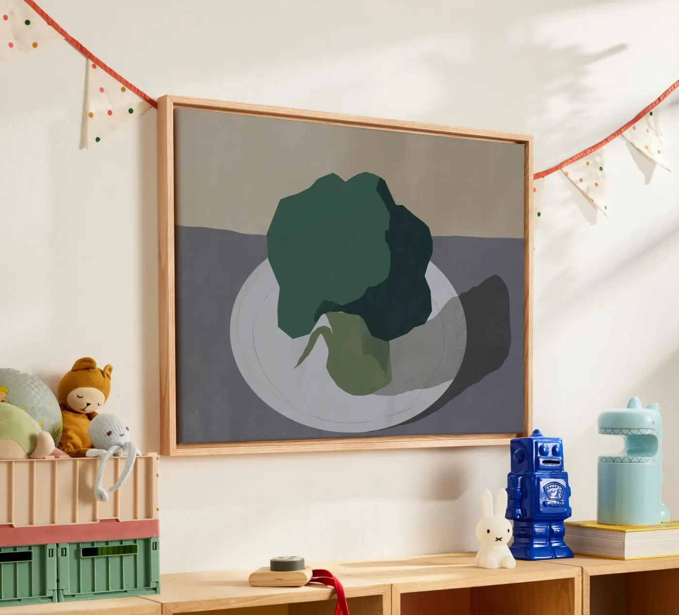 Broccoli canvas van Little Dean