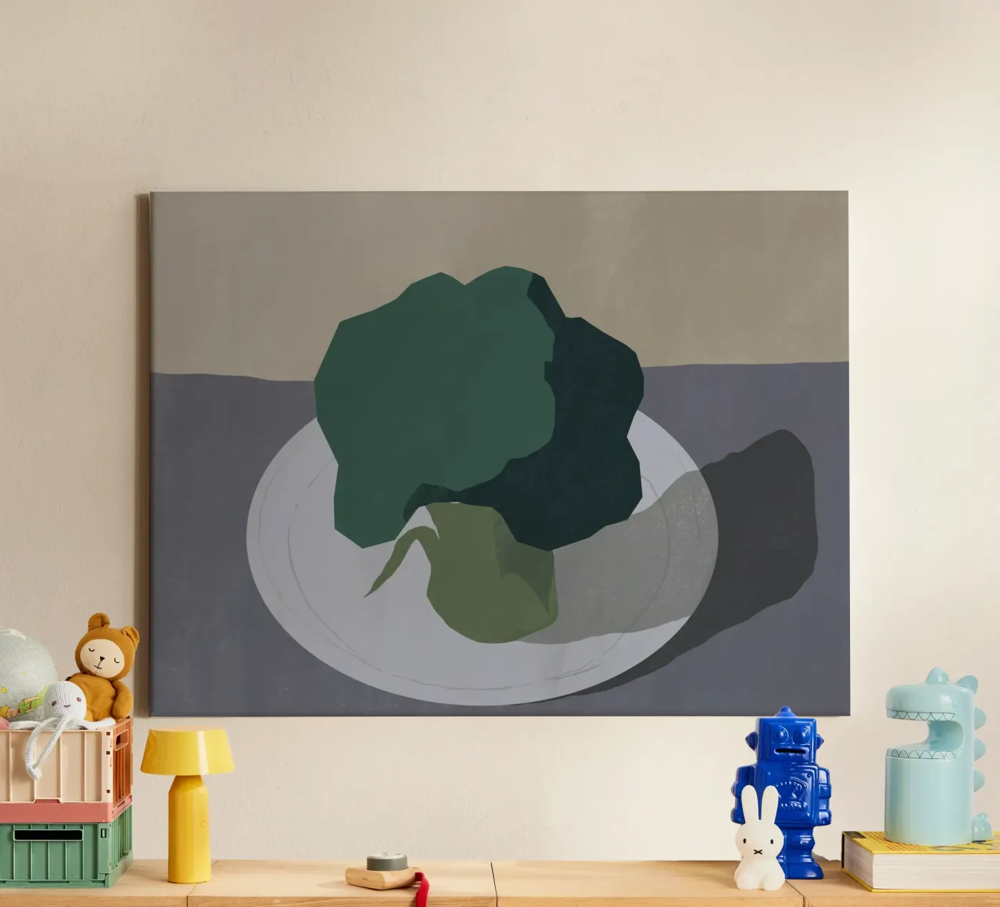 Broccoli canvas van Little Dean