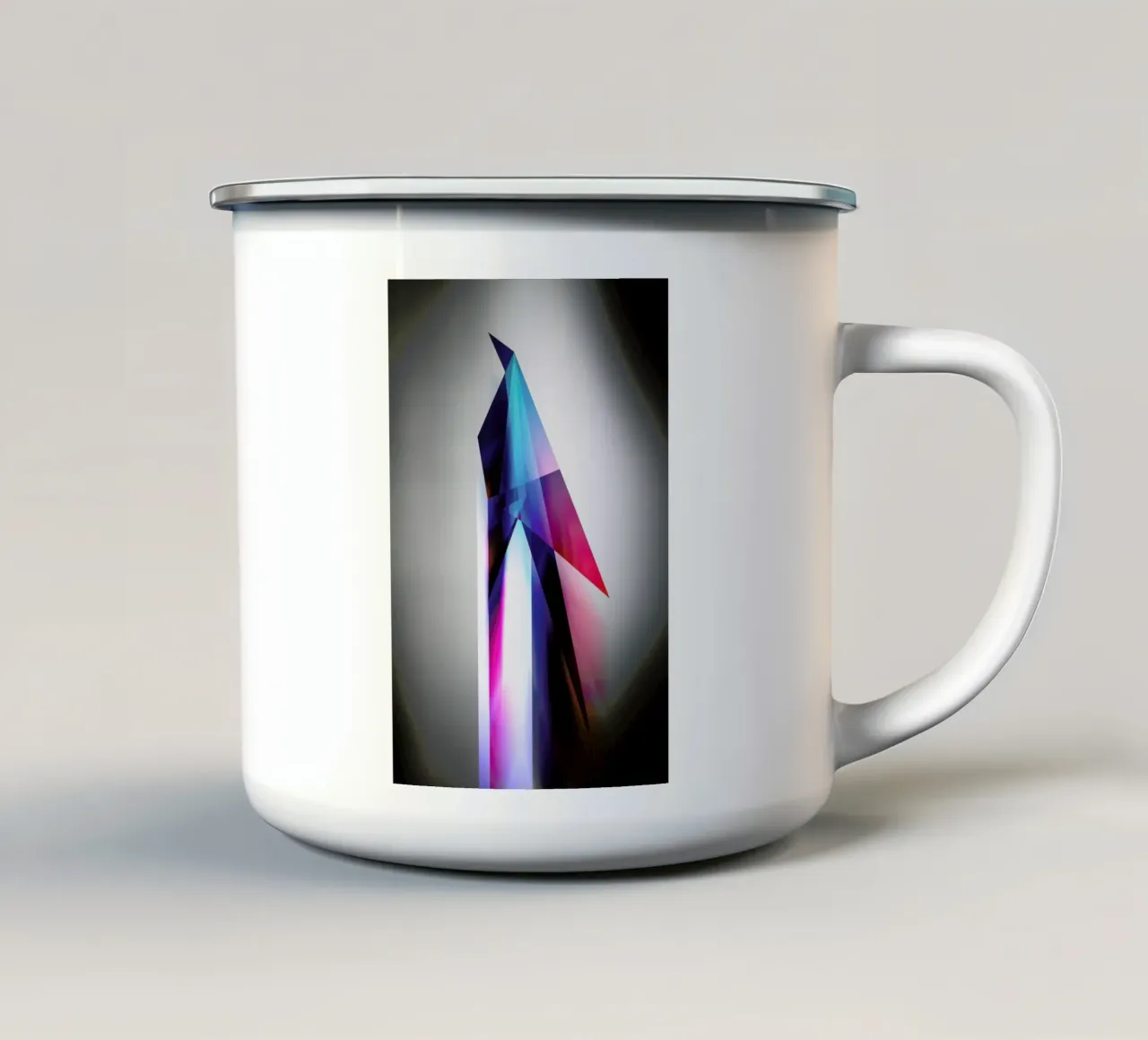 Origami Futurist Bird tazza in smalto da Barrett Biggers