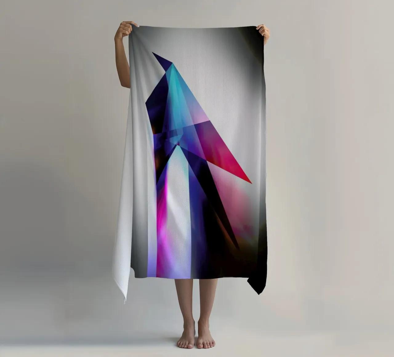Origami Futurist Bird beach towel by Barrett Biggers
