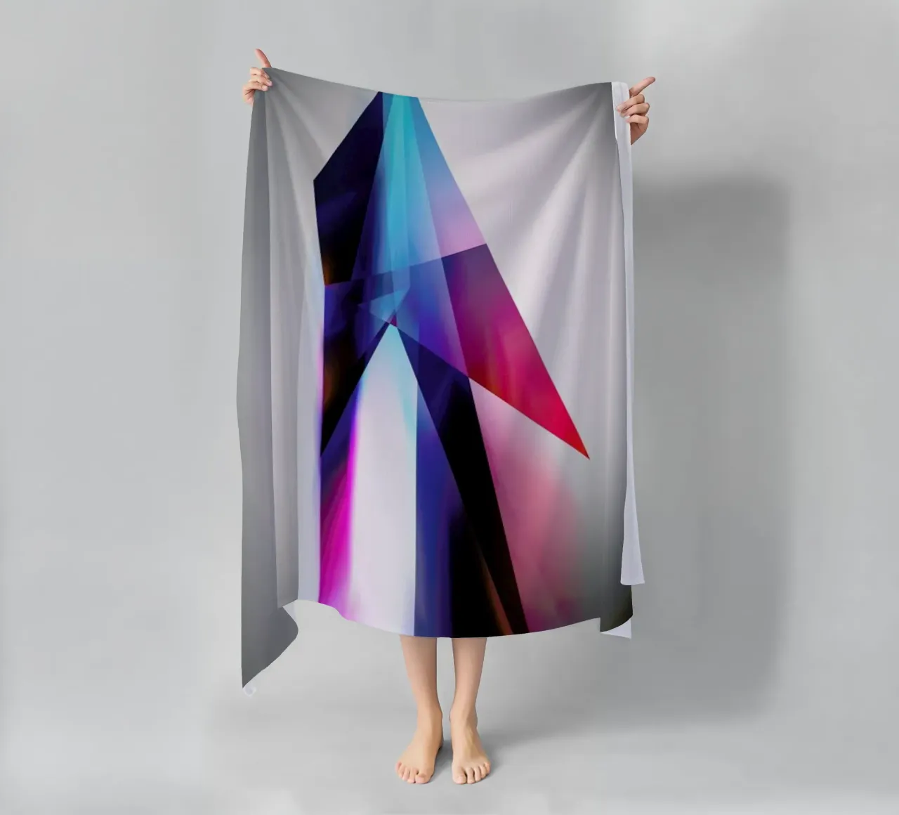 Origami Futurist Bird beach towel by Barrett Biggers