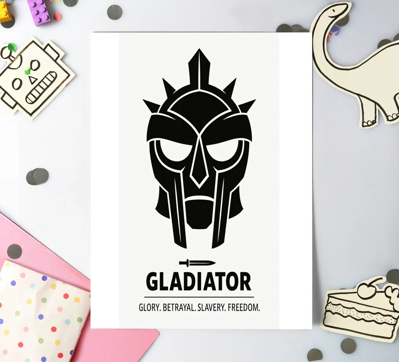 Gladiator Print Stickerbogen von MoviesArt