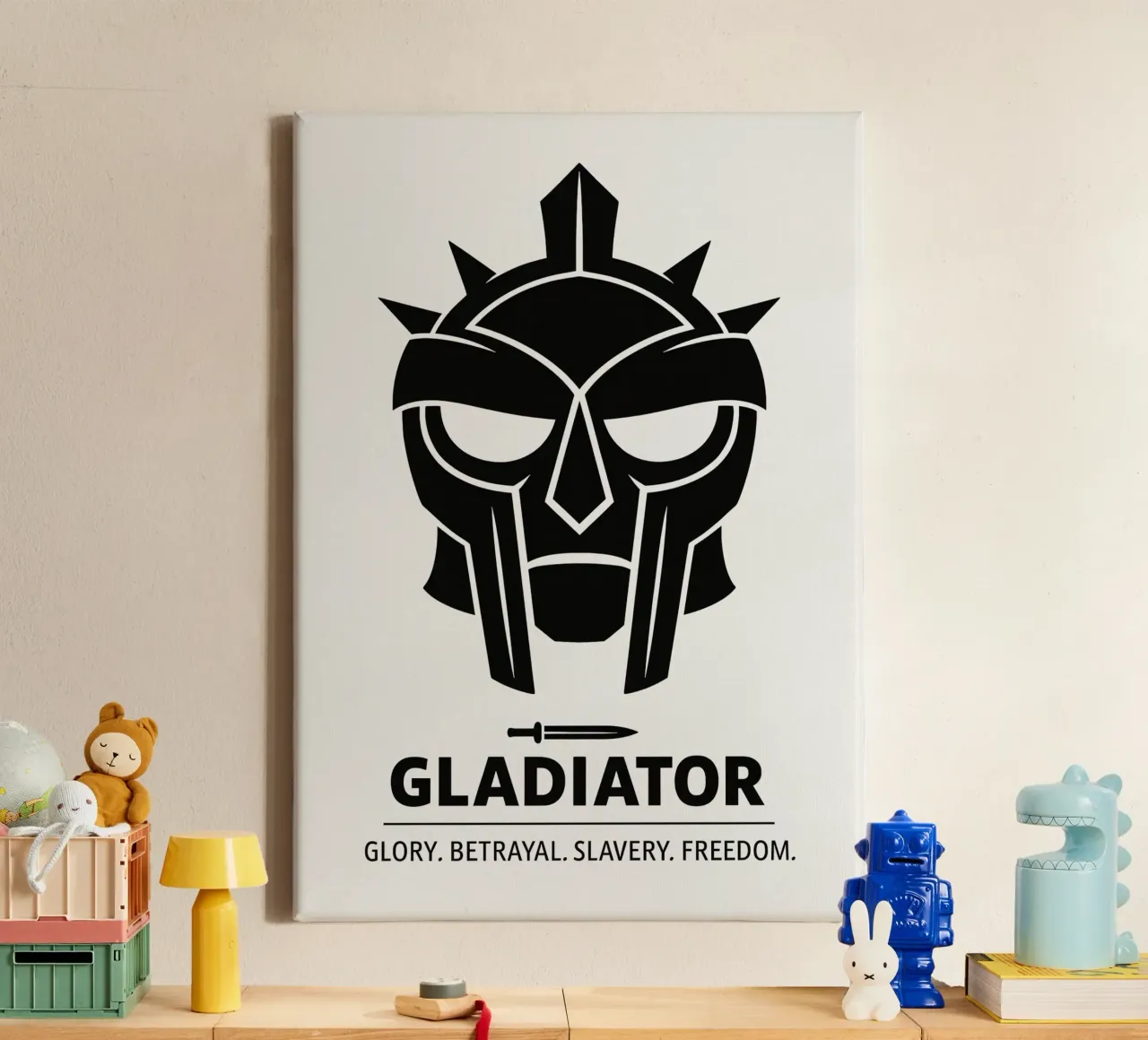Gladiator Print tela con Cornice a cassetta da MoviesArt