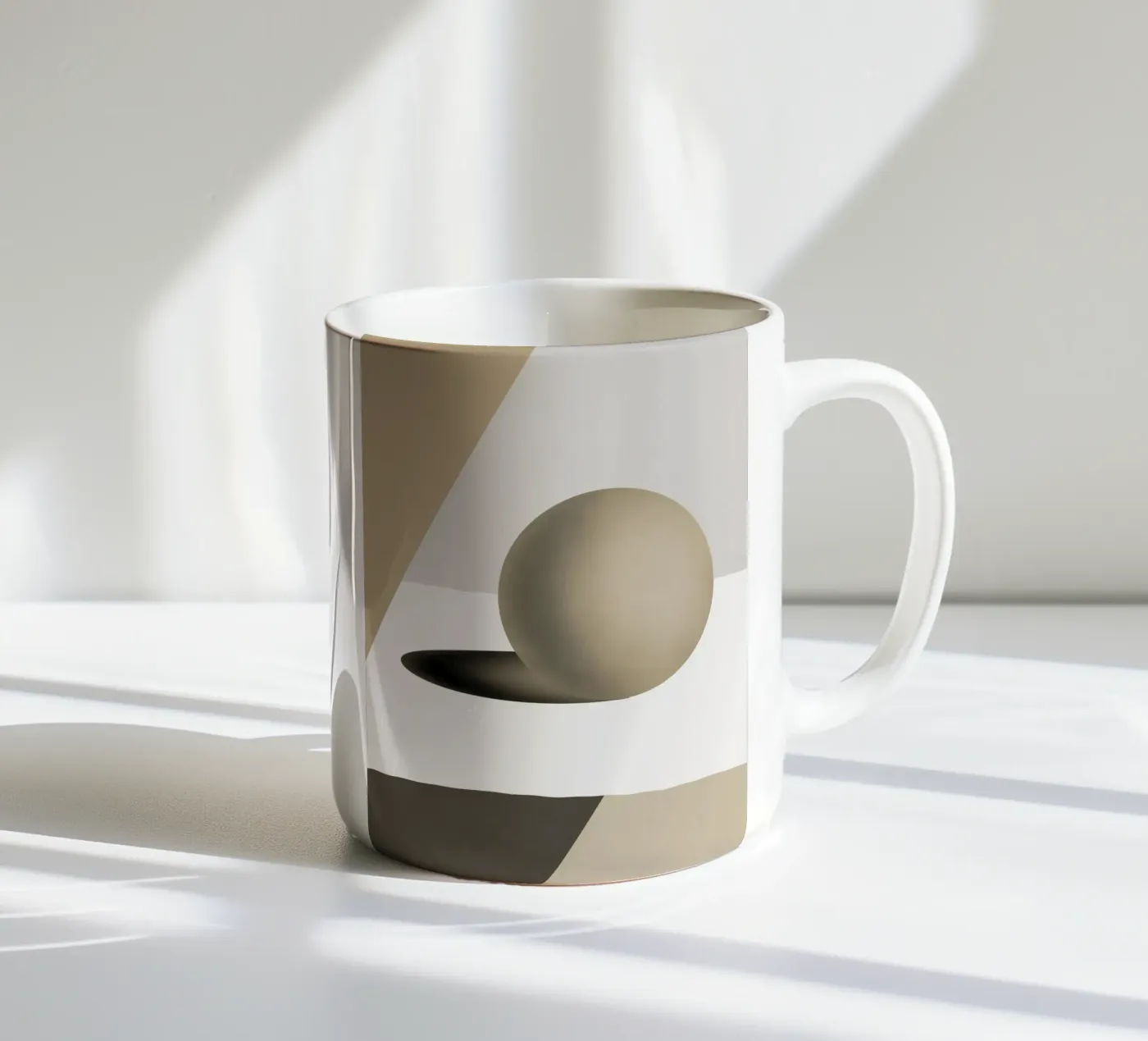 Grey sphere ceramic mug by Little Dean