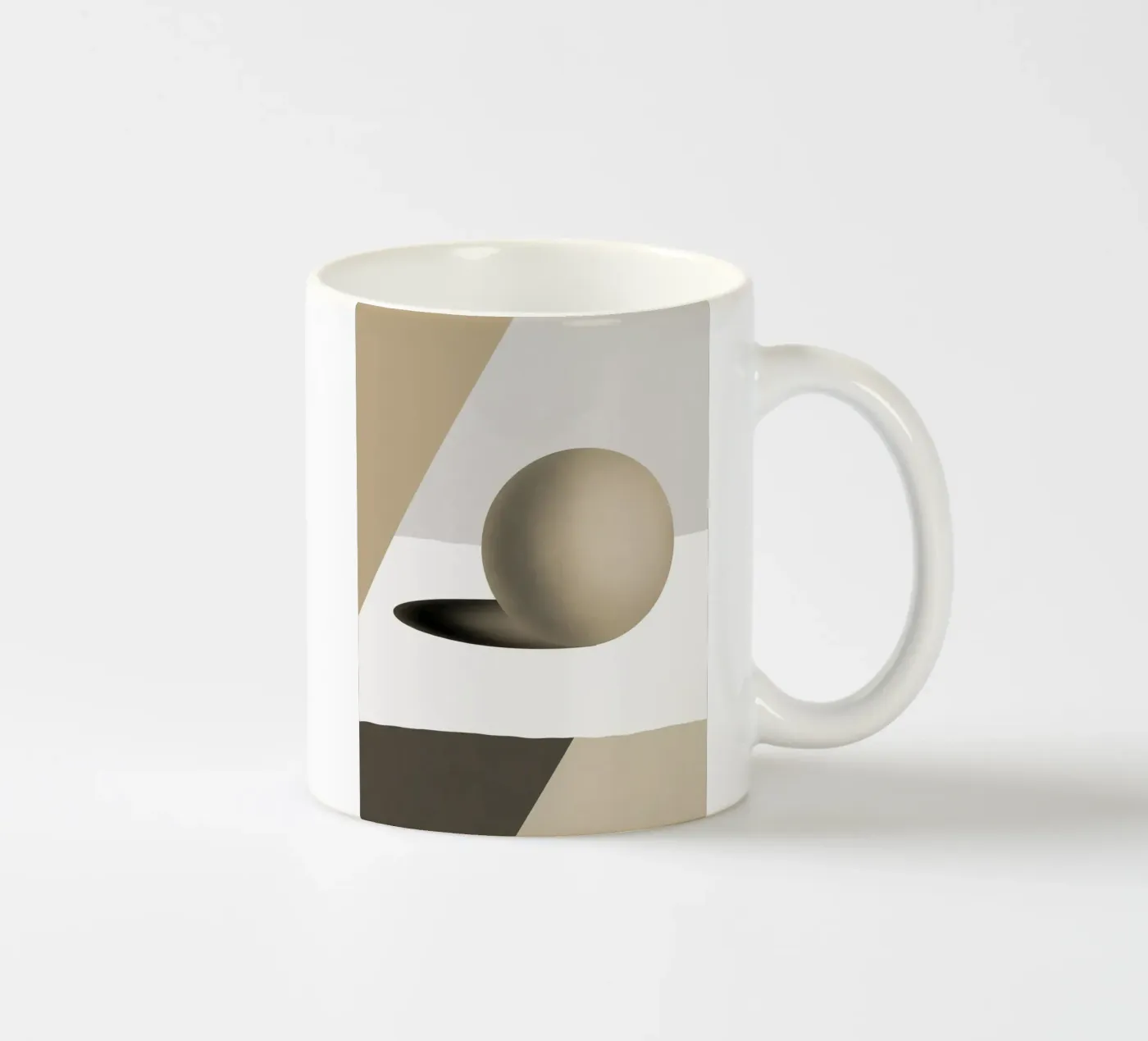 Grey sphere ceramic mug by Little Dean