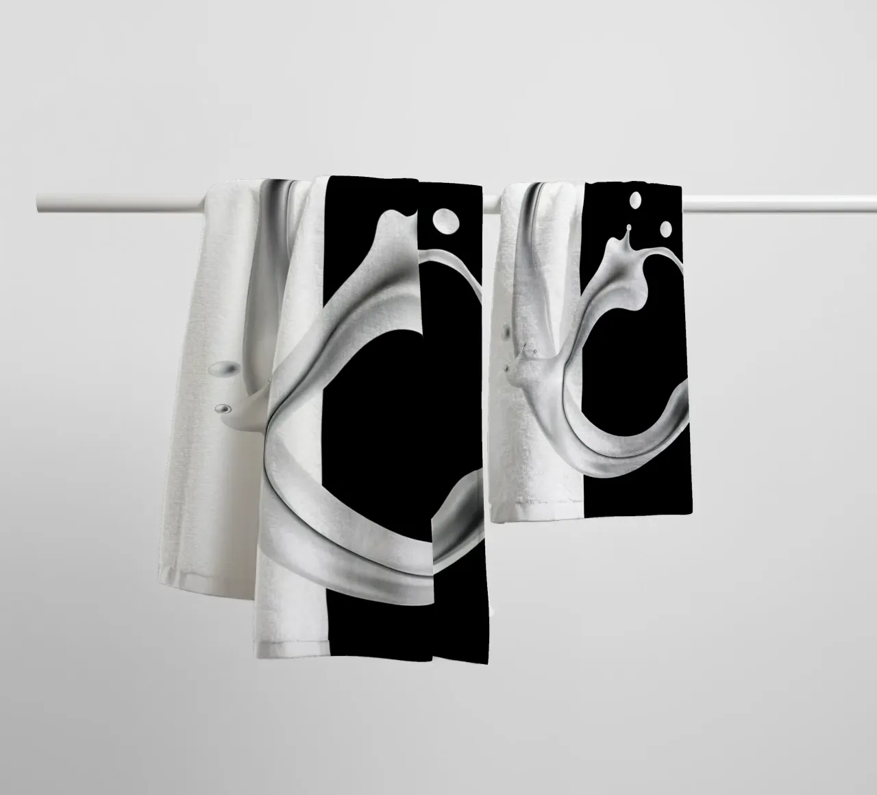 Abstrakt Schwarz Weiß asciugamano da bagno da kosinsart.gallery