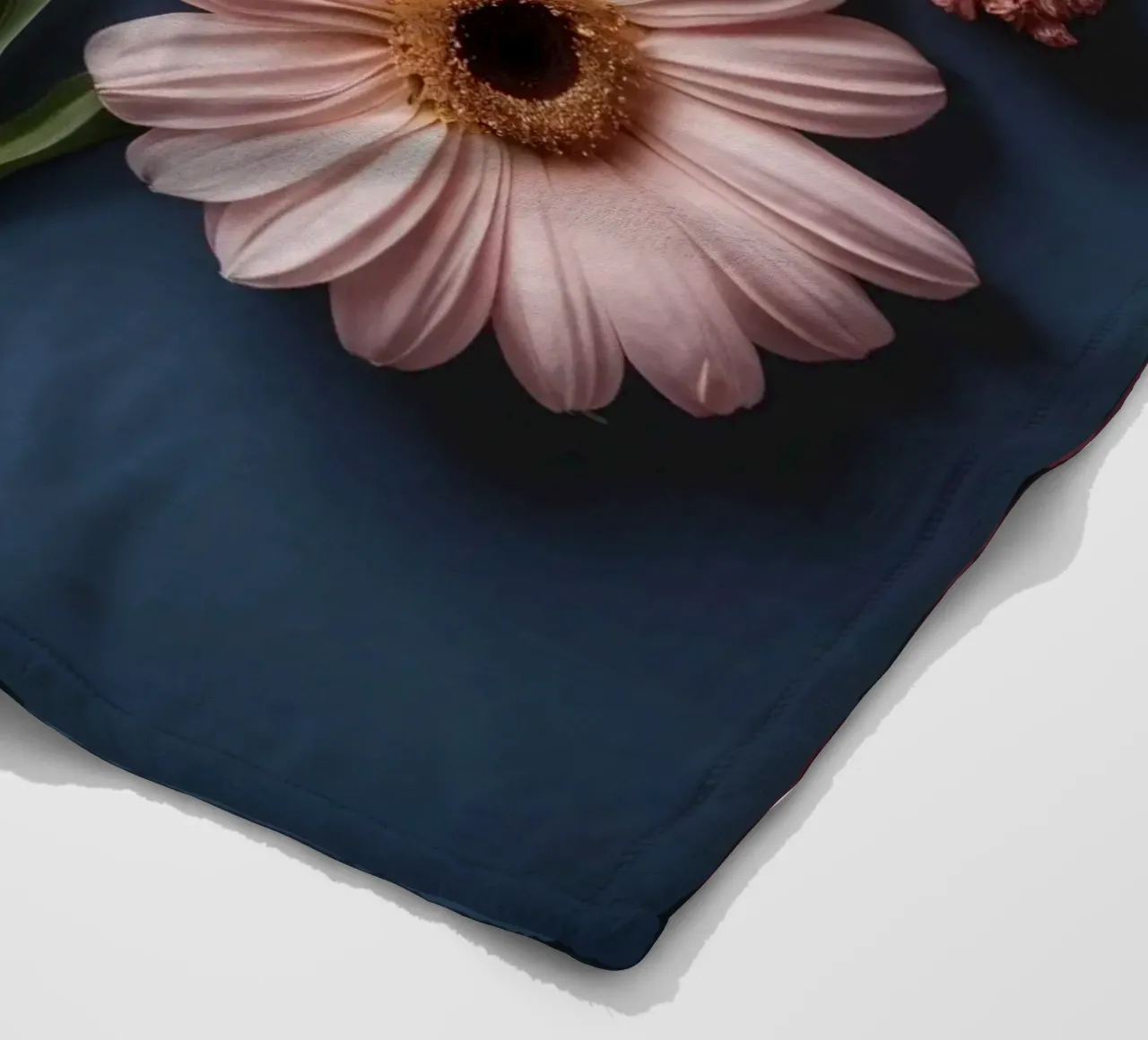 Beautiful arrangement of colorful flowers on contrasting art fleece blanket by DesignDoodle