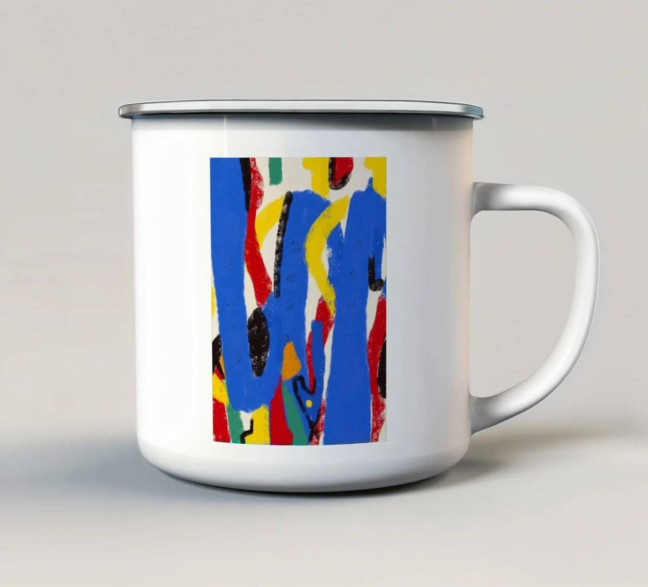 Tratti colorati a pastello tazza in smalto da Little Dean