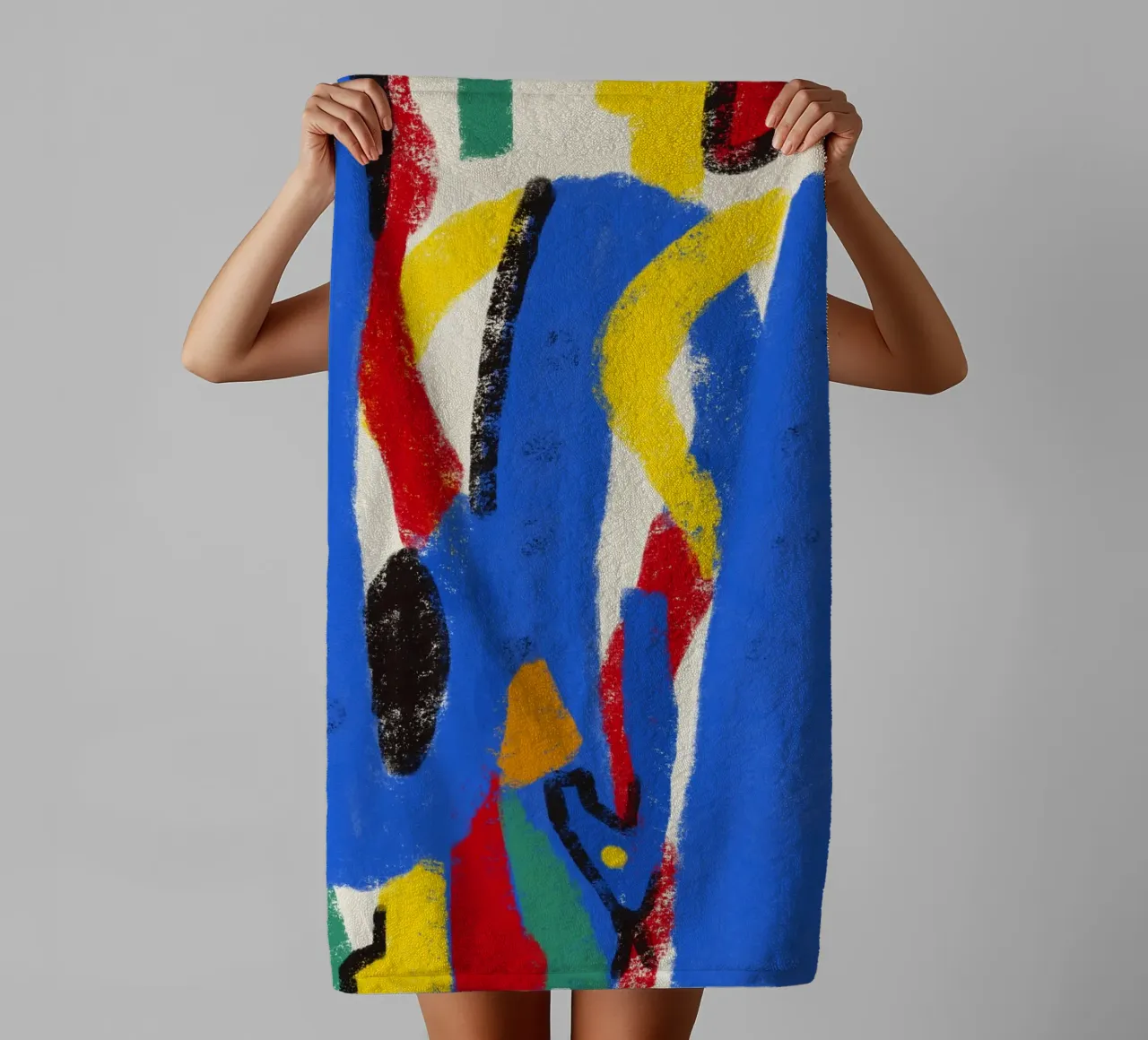 Pastel colorful strokes towel by Little Dean