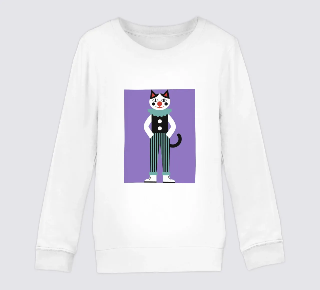 Gatto pagliaccio felpa bambino da LOOK DIFFERENT