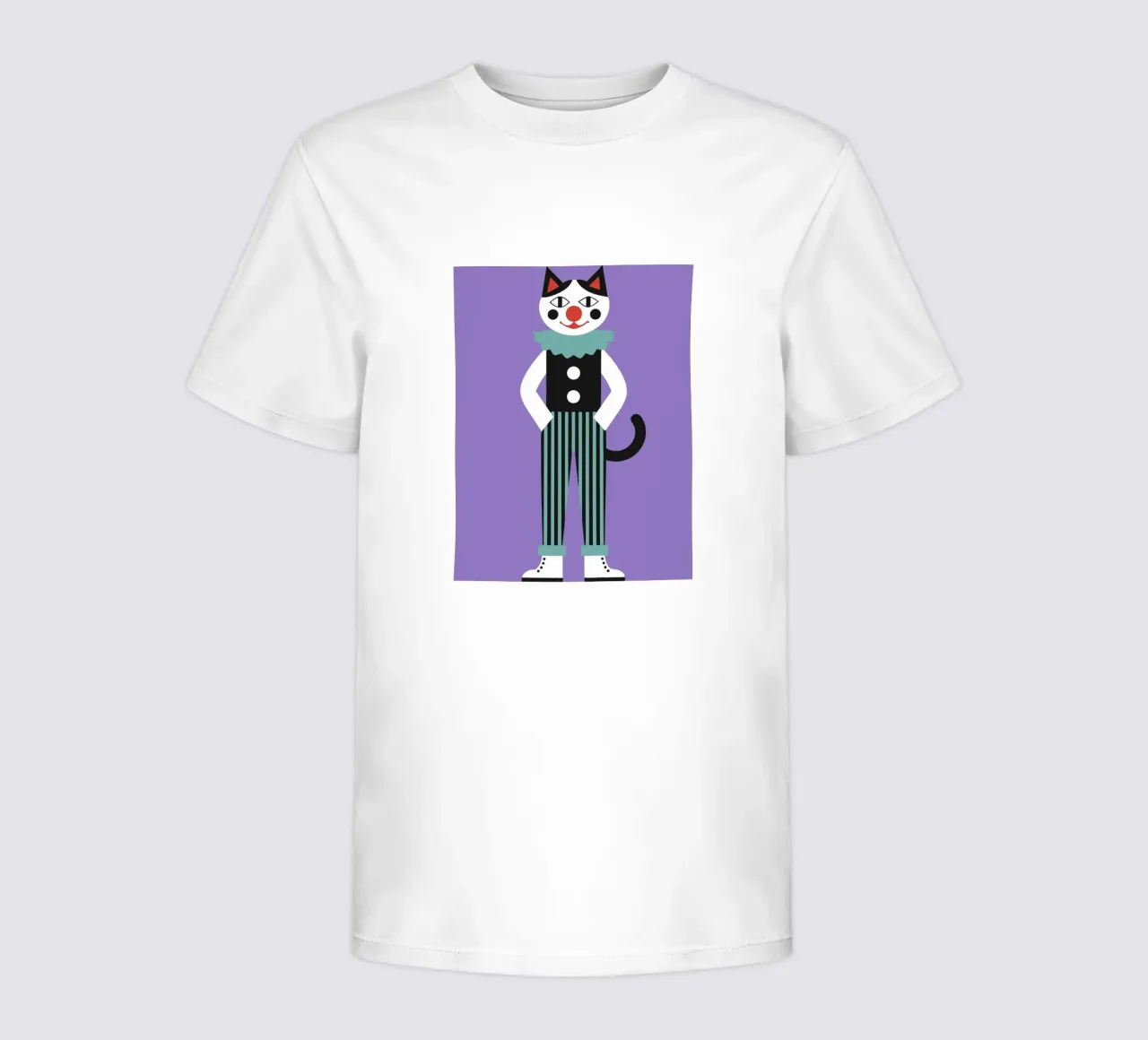 Chat clown t-shirt enfant de LOOK DIFFERENT