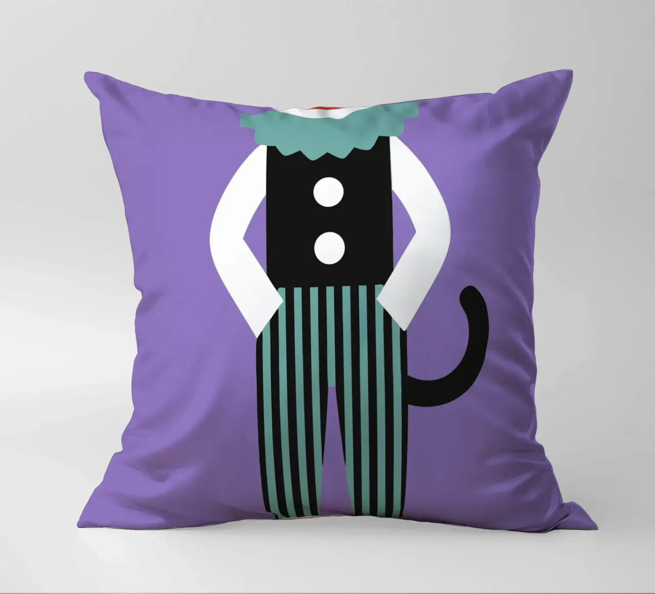 Gatto pagliaccio cuscino da LOOK DIFFERENT