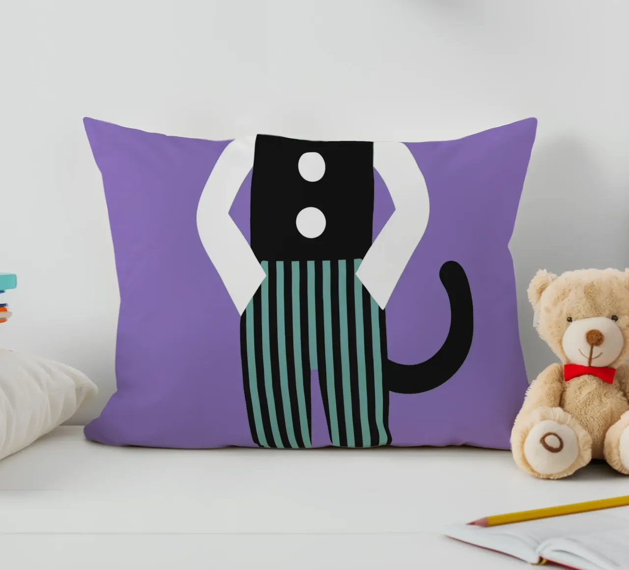 Gatto pagliaccio cuscino da LOOK DIFFERENT