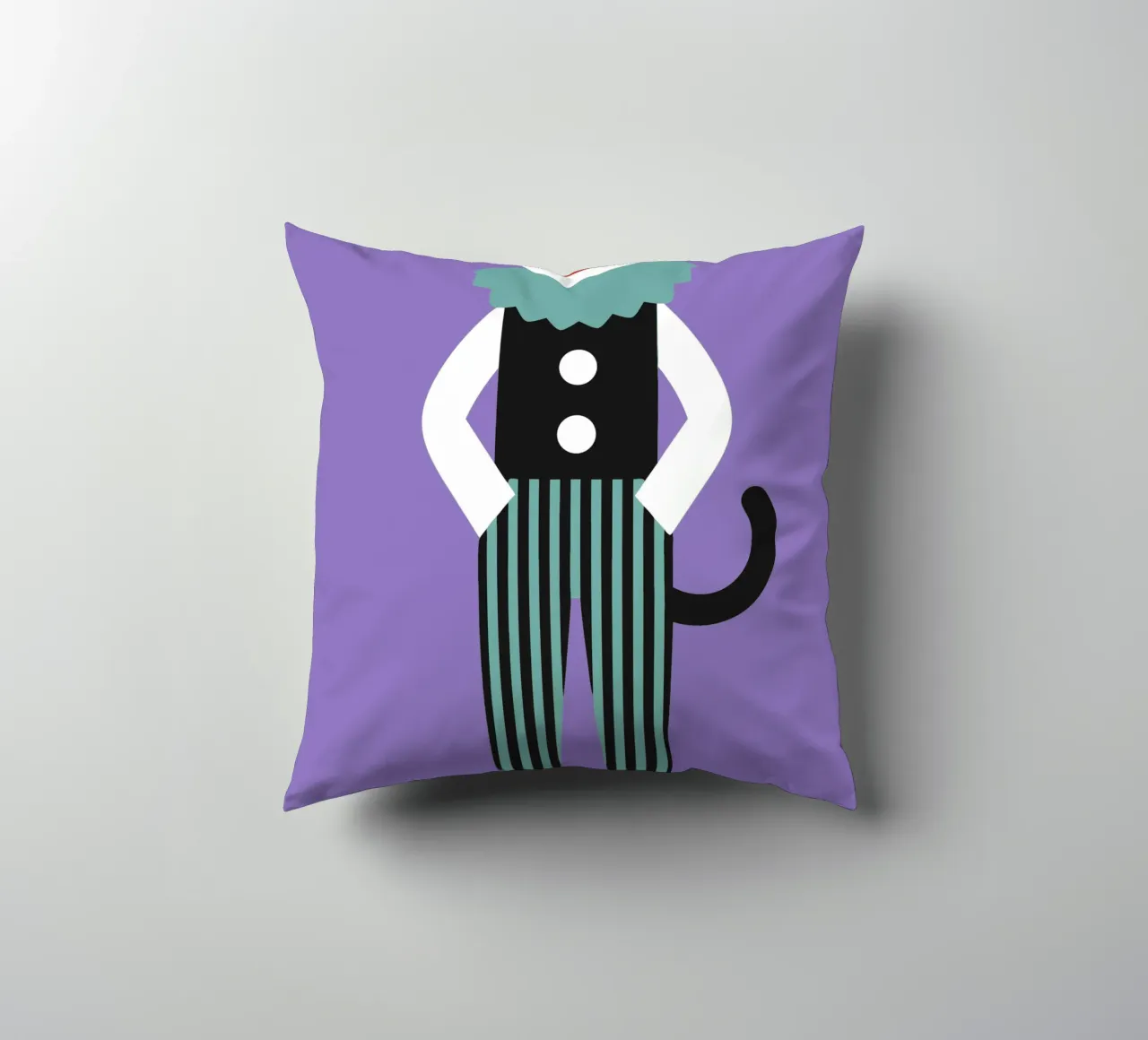 Gatto pagliaccio cuscino da LOOK DIFFERENT