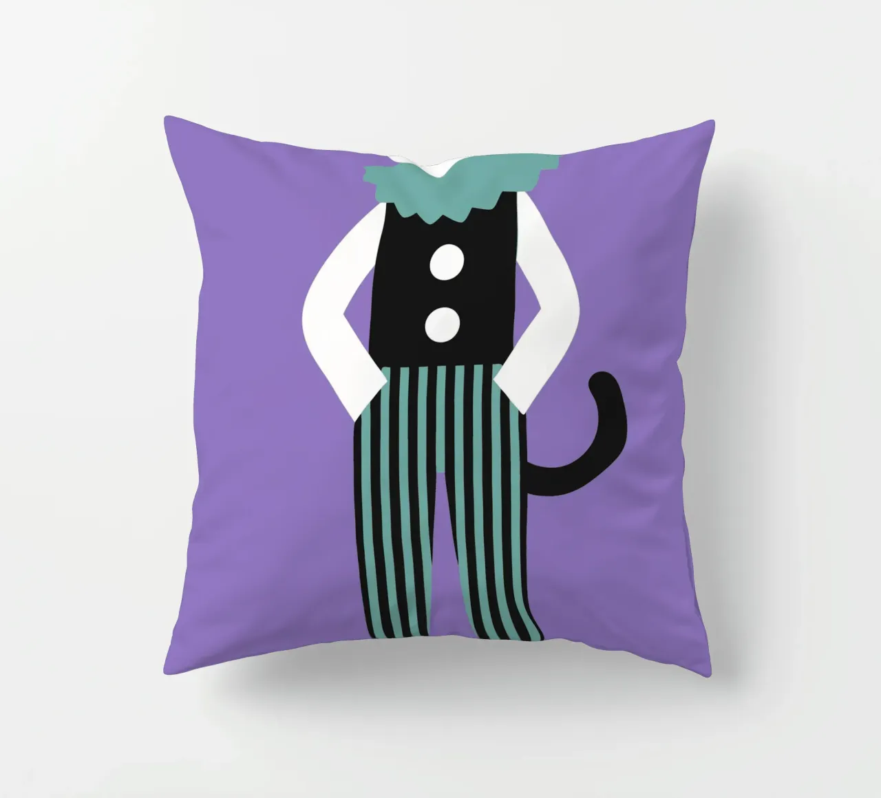 Gatto pagliaccio cuscino da LOOK DIFFERENT