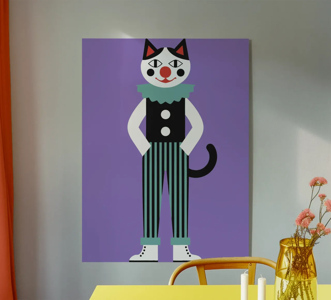 Gatto pagliaccio plexiglass da LOOK DIFFERENT