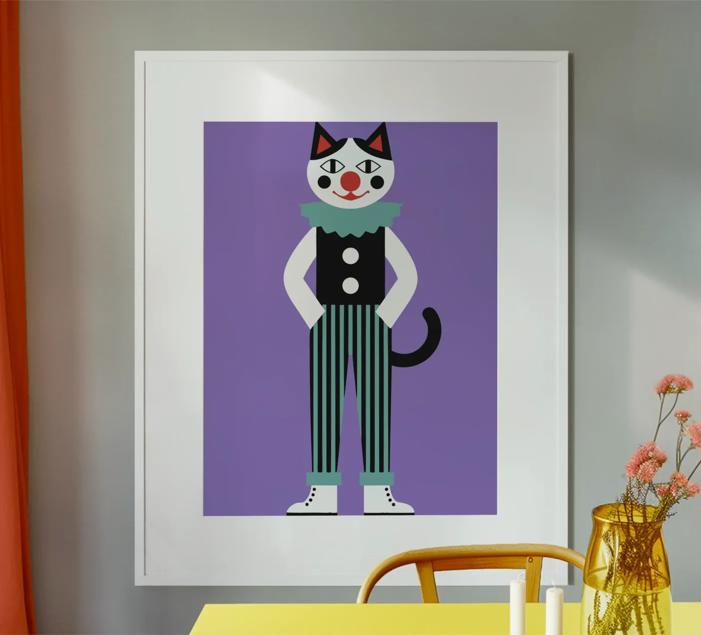 Clown Kat poster van LOOK DIFFERENT