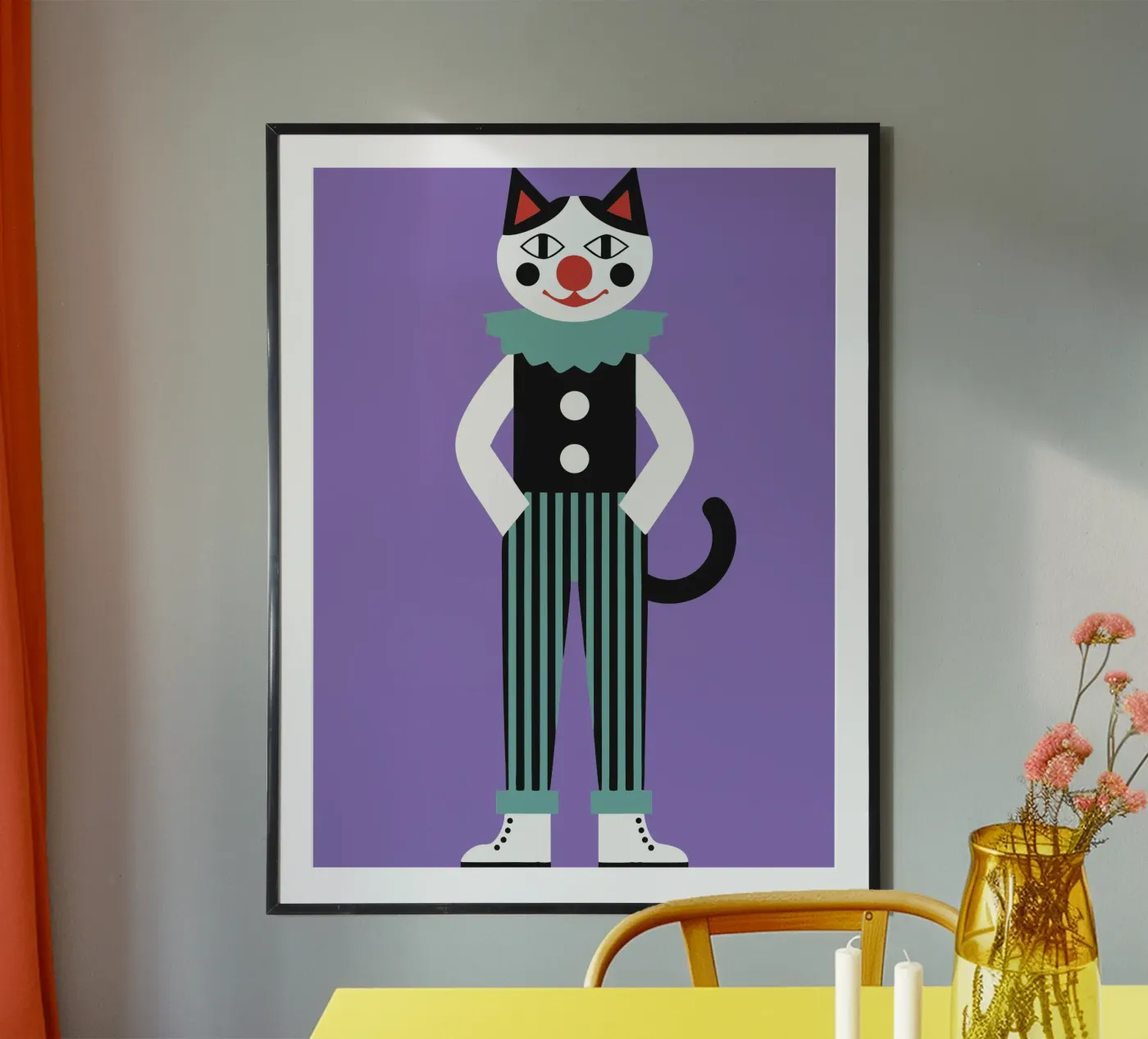 Clown Kat poster van LOOK DIFFERENT