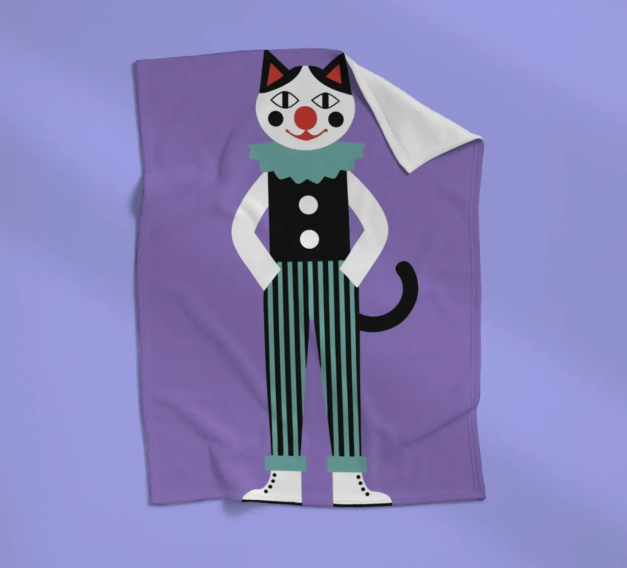Gatto pagliaccio coperta in pile da LOOK DIFFERENT