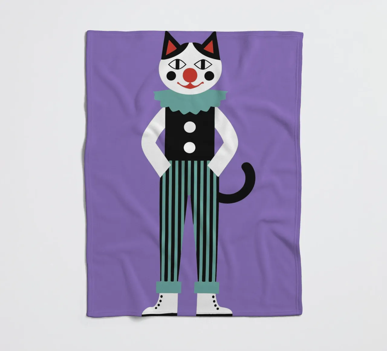 Gatto pagliaccio coperta in pile da LOOK DIFFERENT
