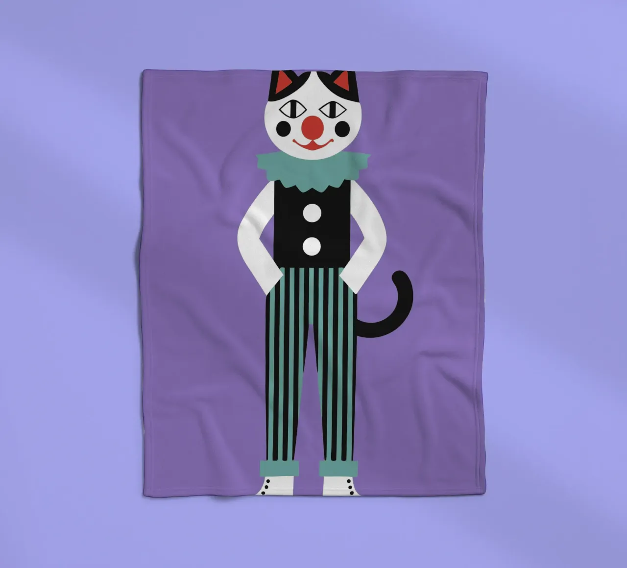 Gatto pagliaccio coperta in pile da LOOK DIFFERENT