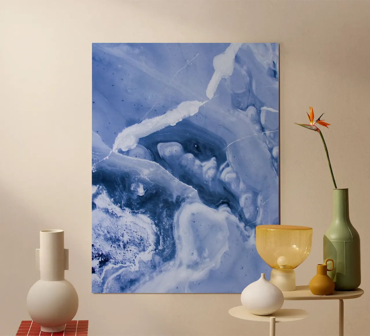 il ghiaccio si è rotto poster con telaio in legno da Bleu