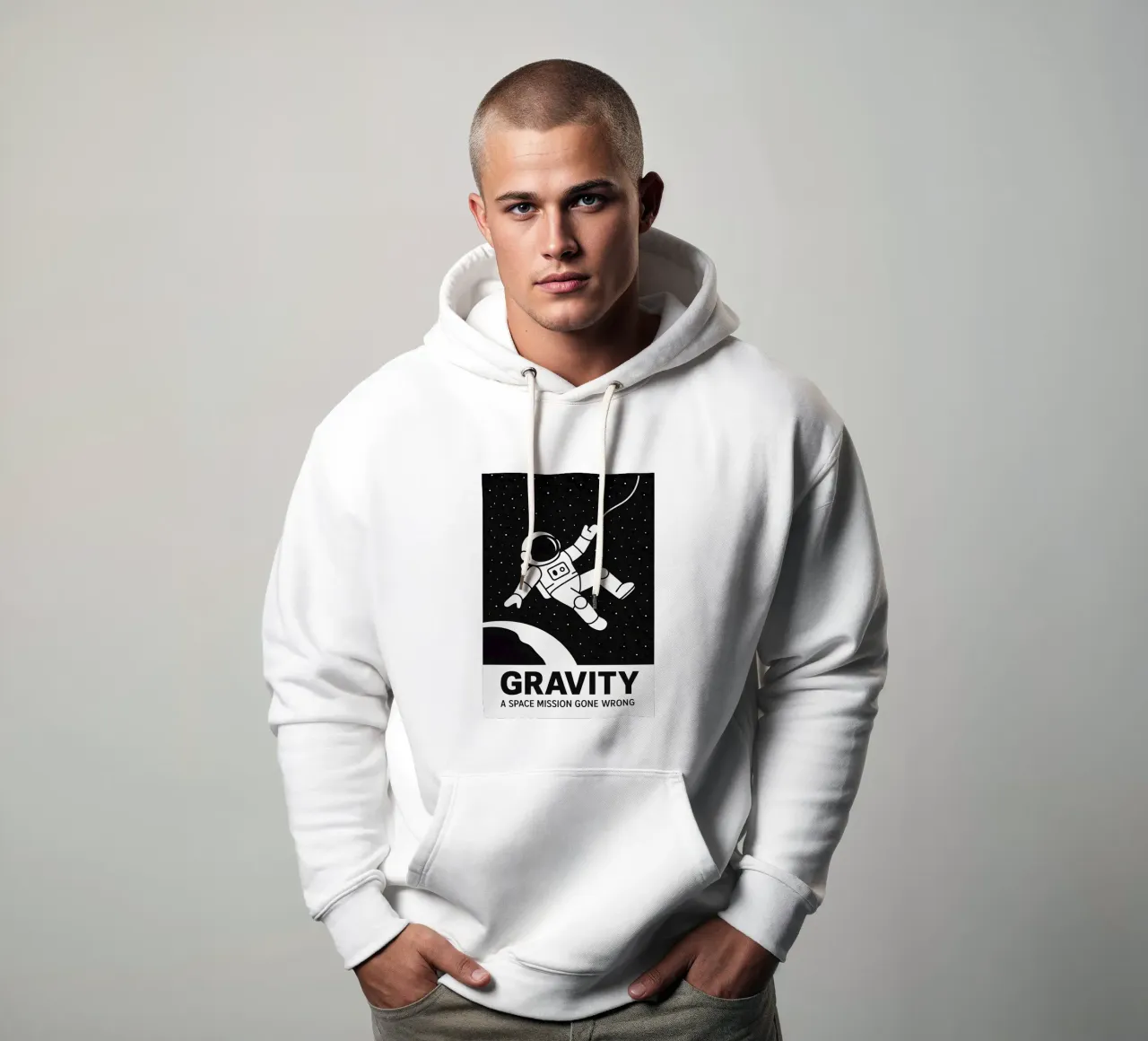 Gravity Print felpa con cappuccio da MoviesArt