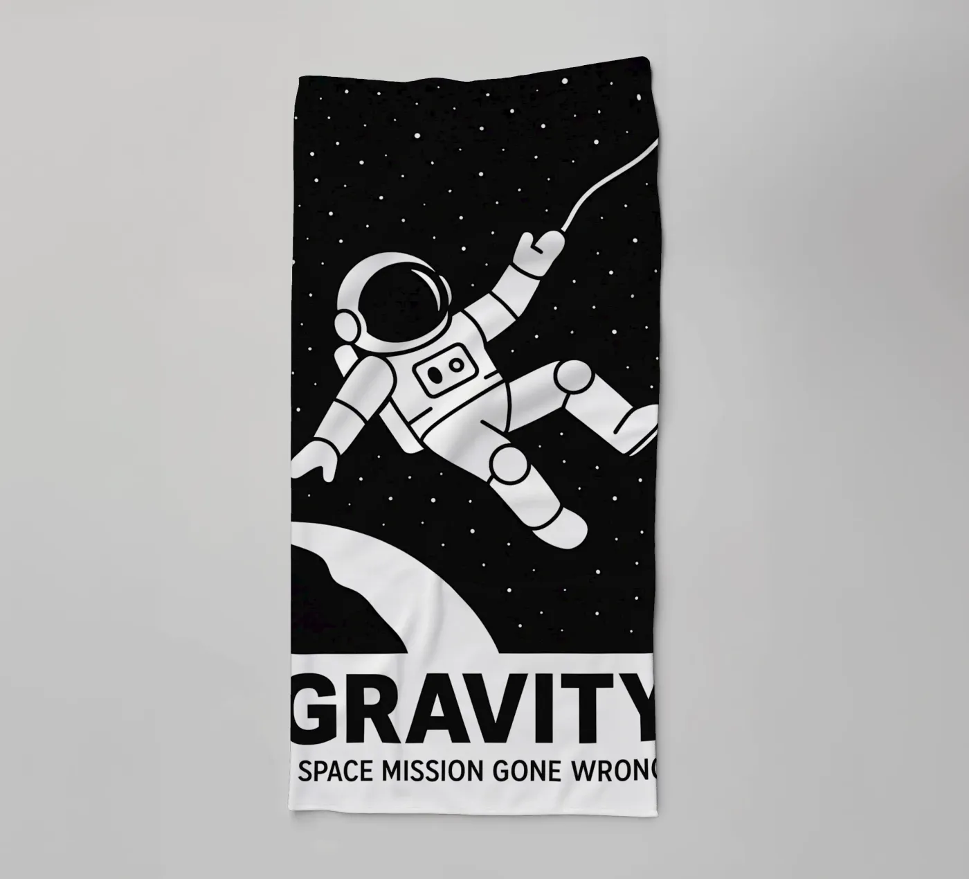 Gravity Print badhanddoek van MoviesArt