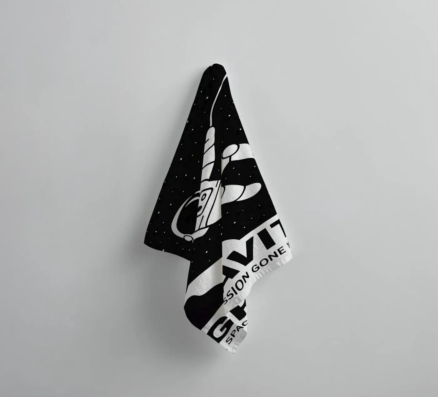 Gravity Print badhanddoek van MoviesArt