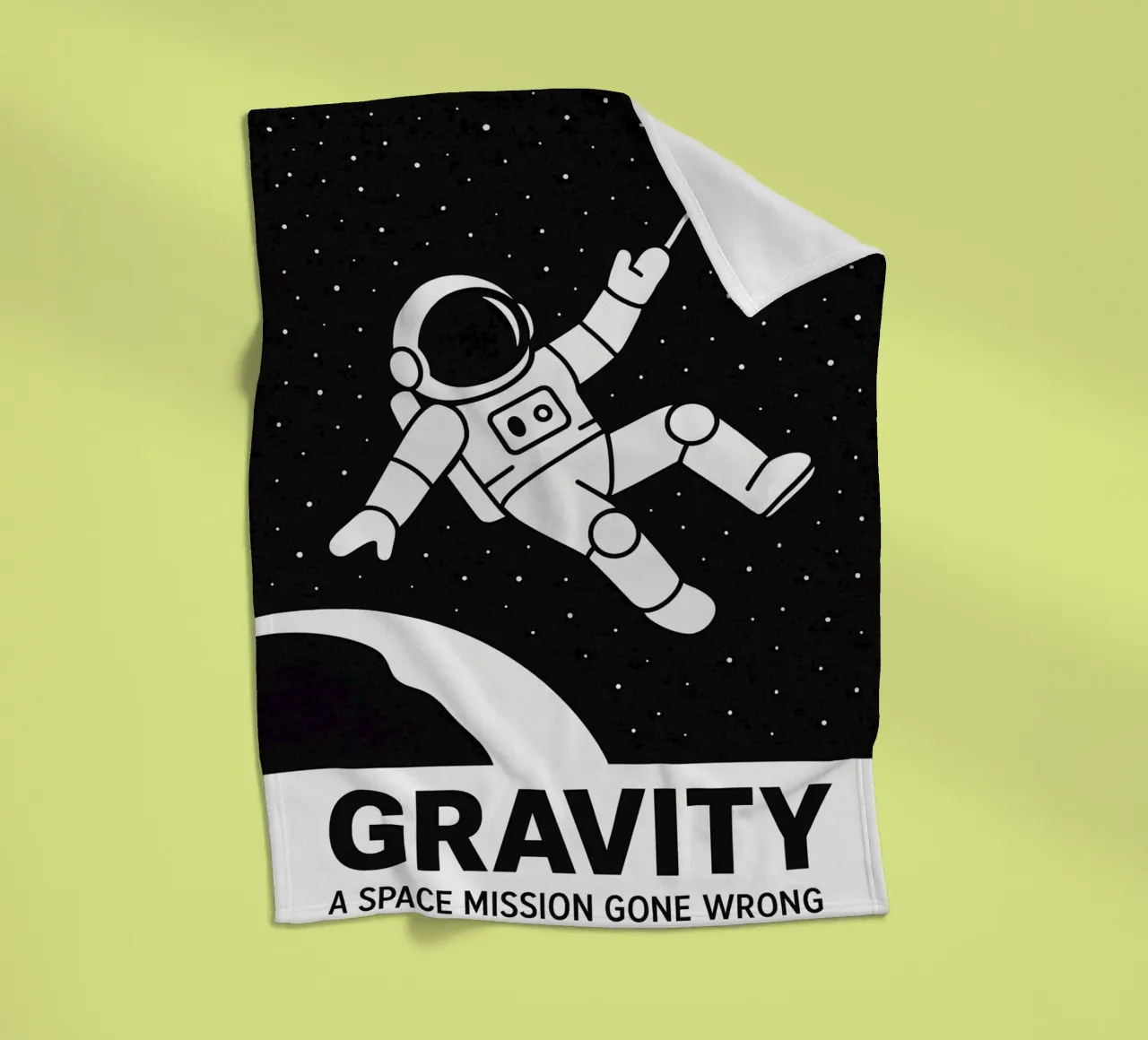 Gravity Print fleecedeken van MoviesArt